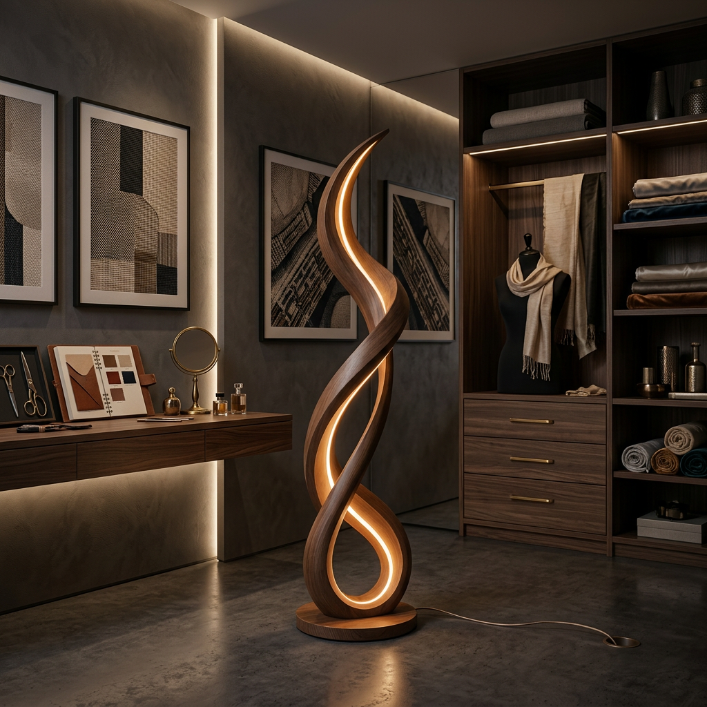 Organic Gentle Wave Floor Lamp For Modern Interior SILDTTNLAM032