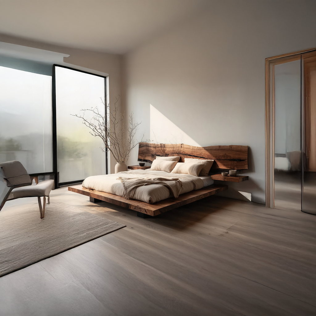 Rustic Bed Frame Farmhouse Bedroom SINLSAWB027