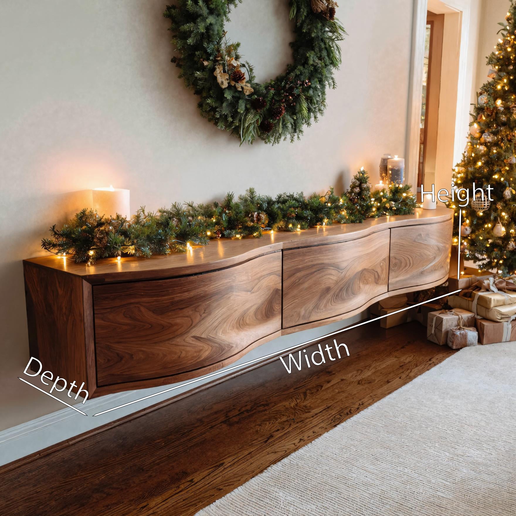 Modern Floating TV Shelf For Holiday Decoration SITHHNCM002