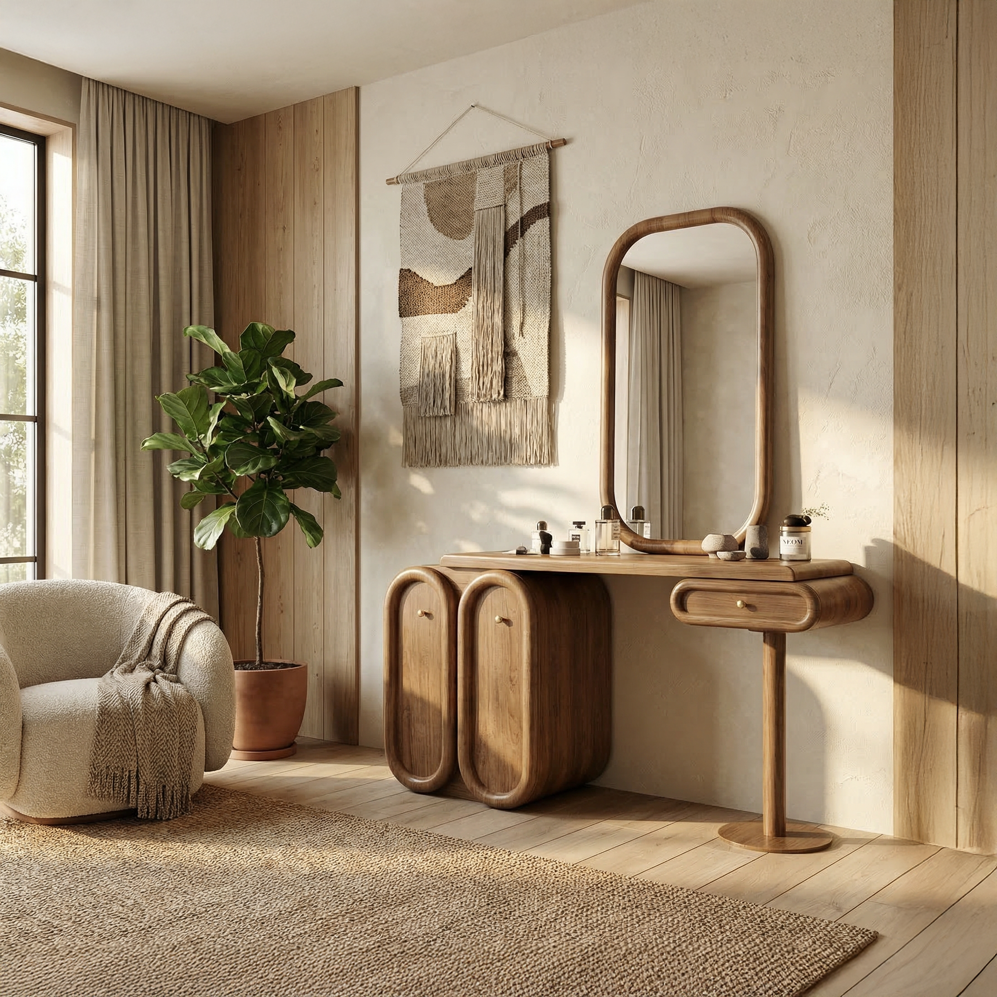 Modern Dressing Table With Storage Unique Design For Bedroom SINLSABDT050