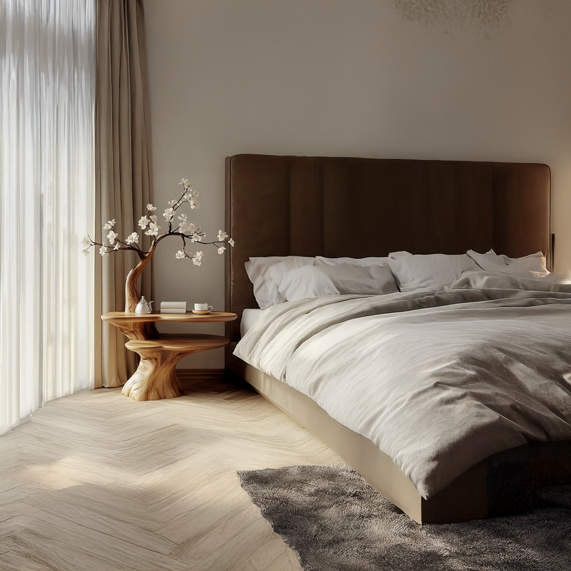 Rustic Bedside Table Bedroom And Living Room SINLSABT116