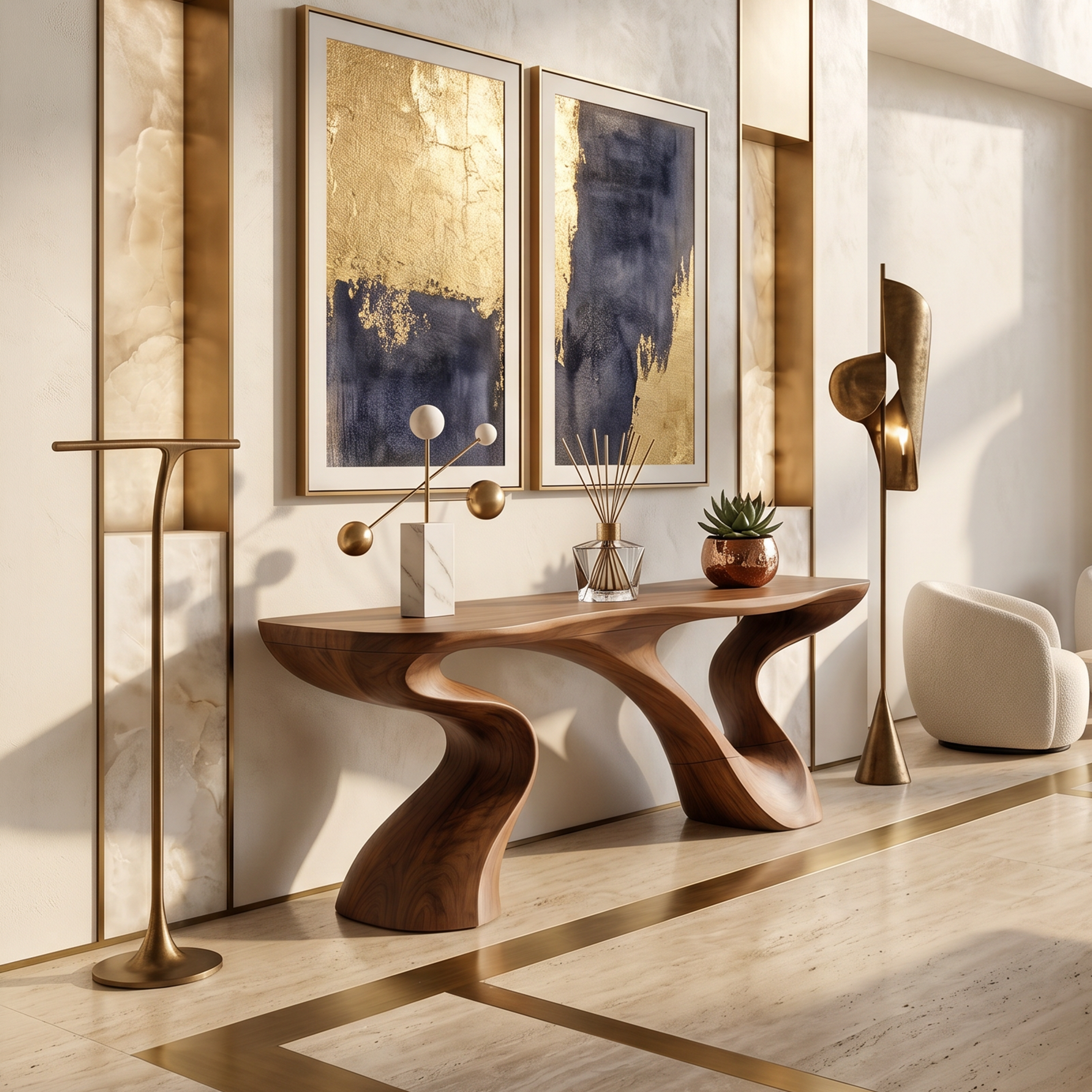 Minimalist Floating Console Table For Apartment Interior Design SILDTTNCS109