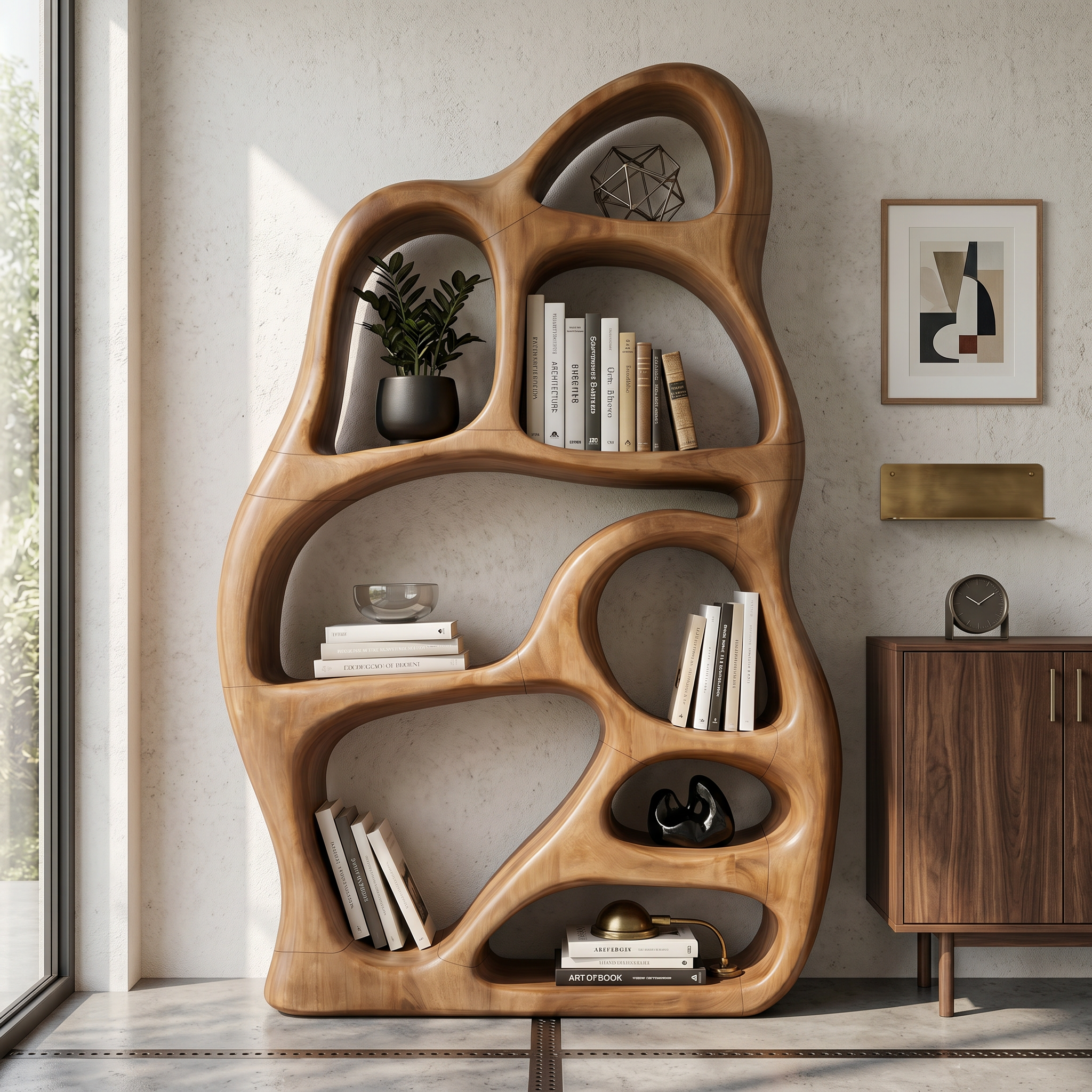 Minimalist Display Bookcase For Contemporary Lounge Area SILDTTNBS038