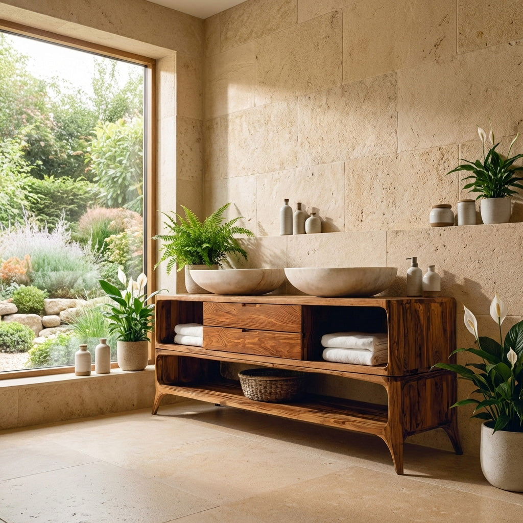 Luxury Bathroom Vanity Two-tier Design For Bathroom Furniture RTTHHNBRV011