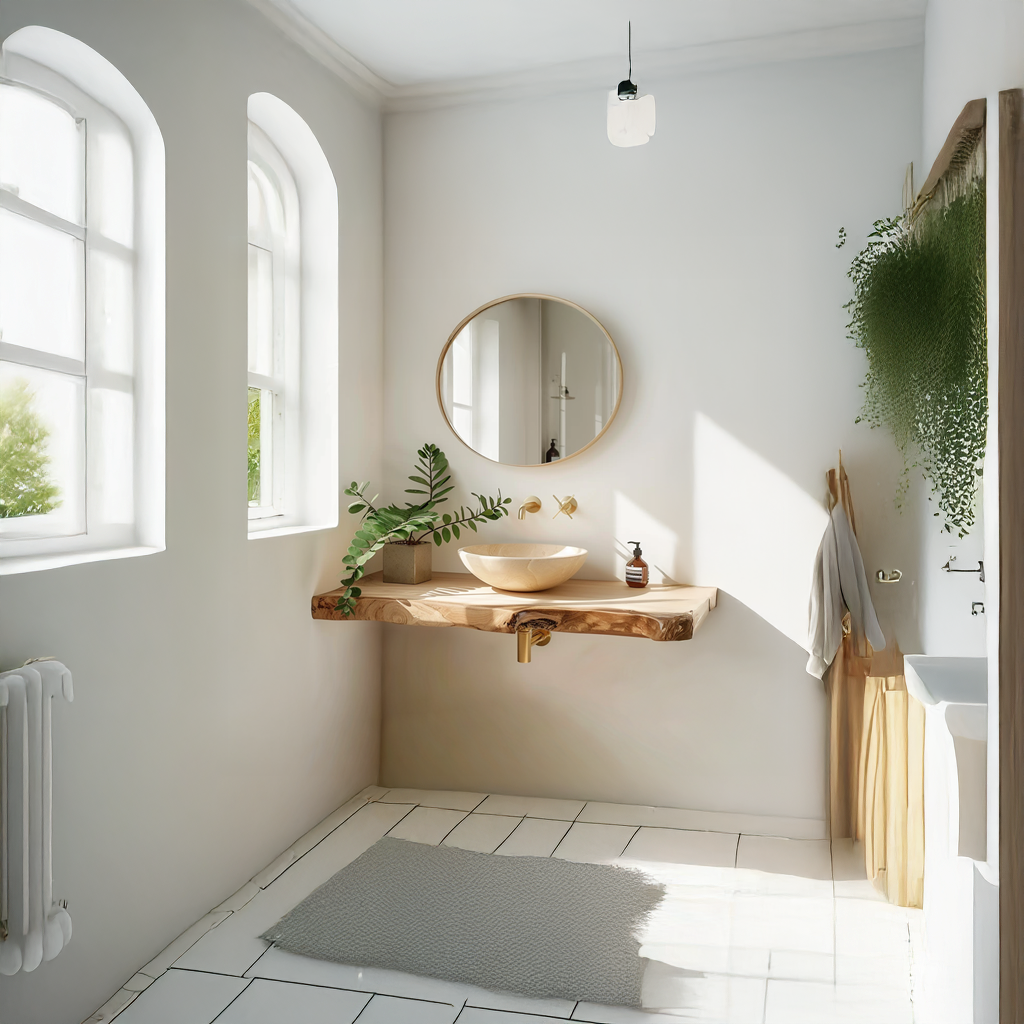 Rustic Floating Shelf Washstand Bathroom SINLSABRV084