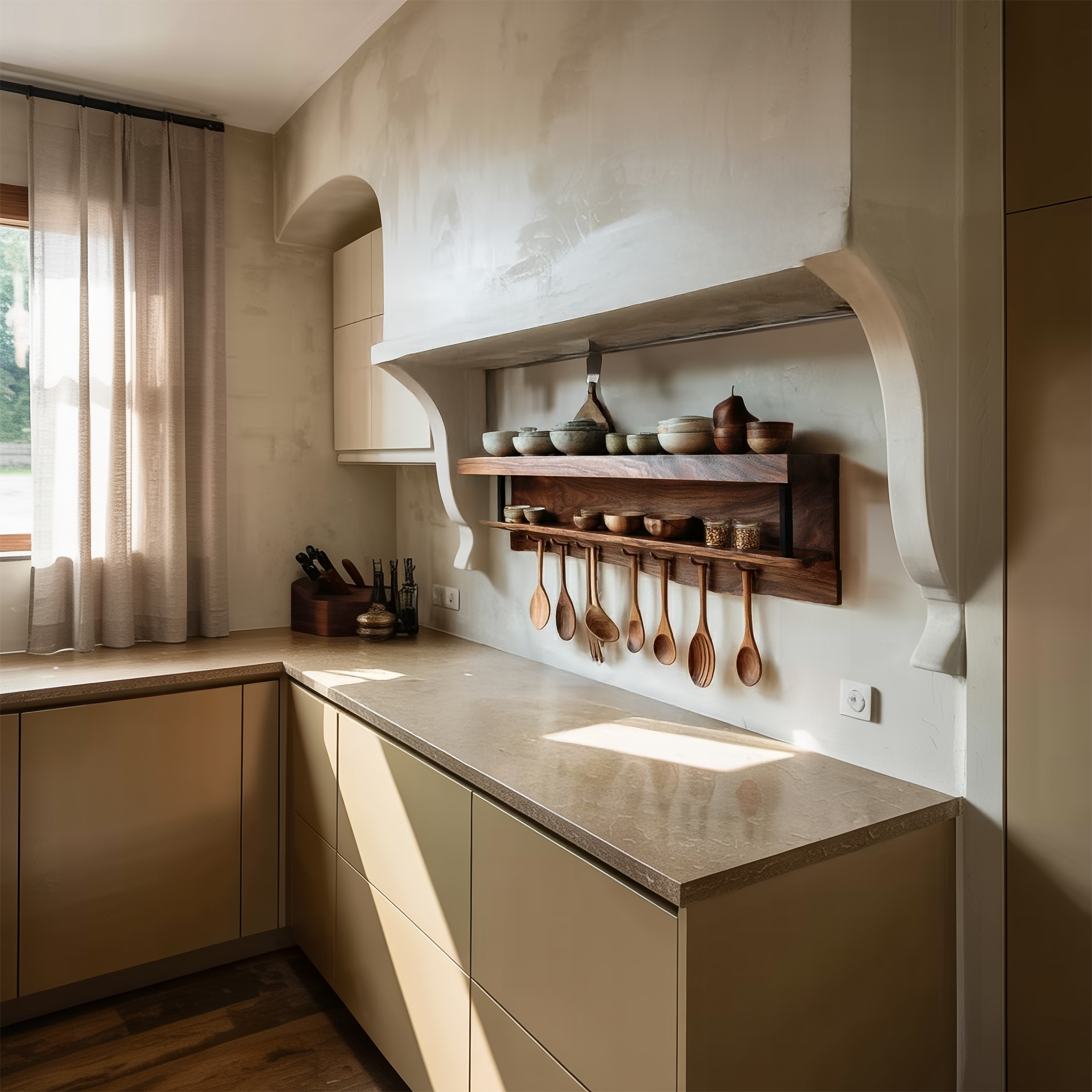 Rustic Hanging Wall Shelf For Kitchen Or Dining Room SINLSAKS001