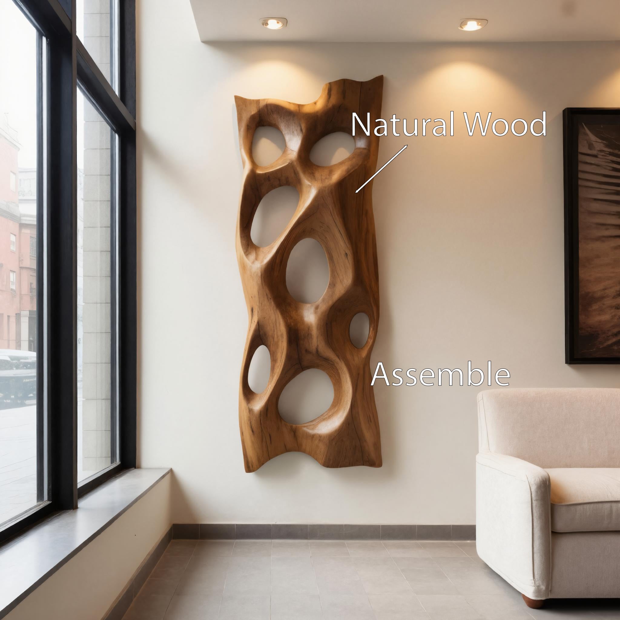 Contemporary Sculptural Wall Art With Abstract Design For Entryway SITHHNWA024