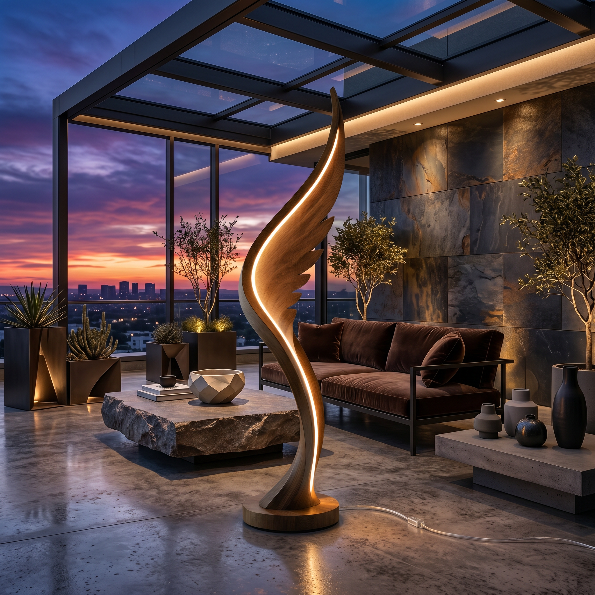 Contemporary Soaring Wing Floor Lamp For Modern Lounge SILDTTNLAM002