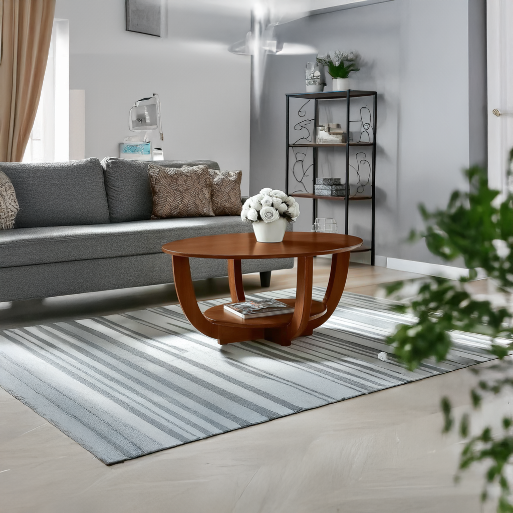Midcentury Modern Round Coffee Table Living Room SINLSACF036