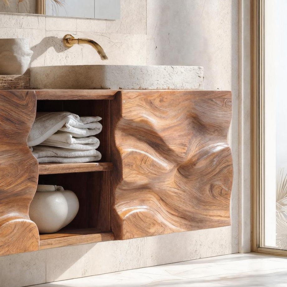 Handcrafted Wall Bathroom Vanity For Modern Bathroom RTTHHNBRV001