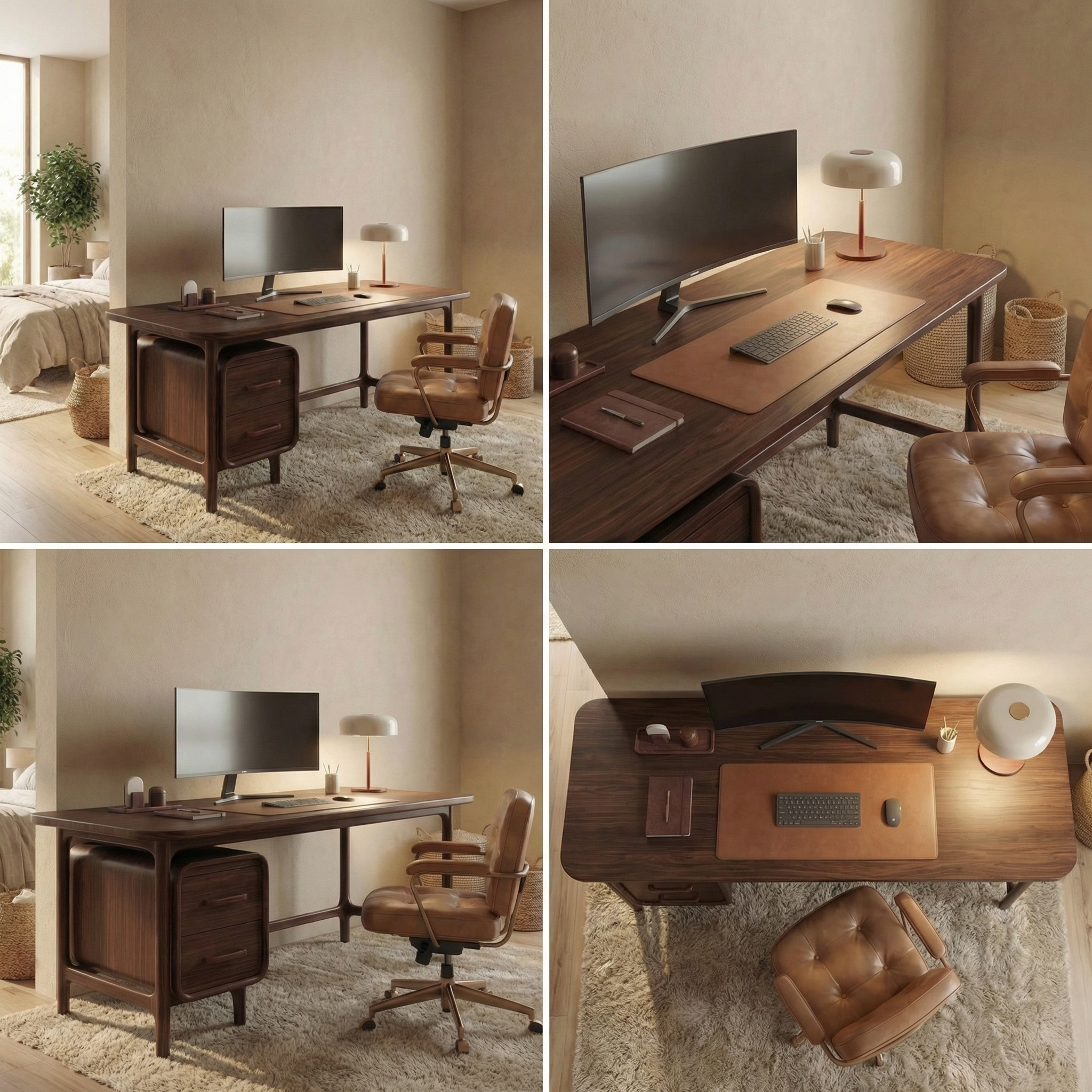 Mid Century Work Desk For Home Office And Study Room SINLSADK097