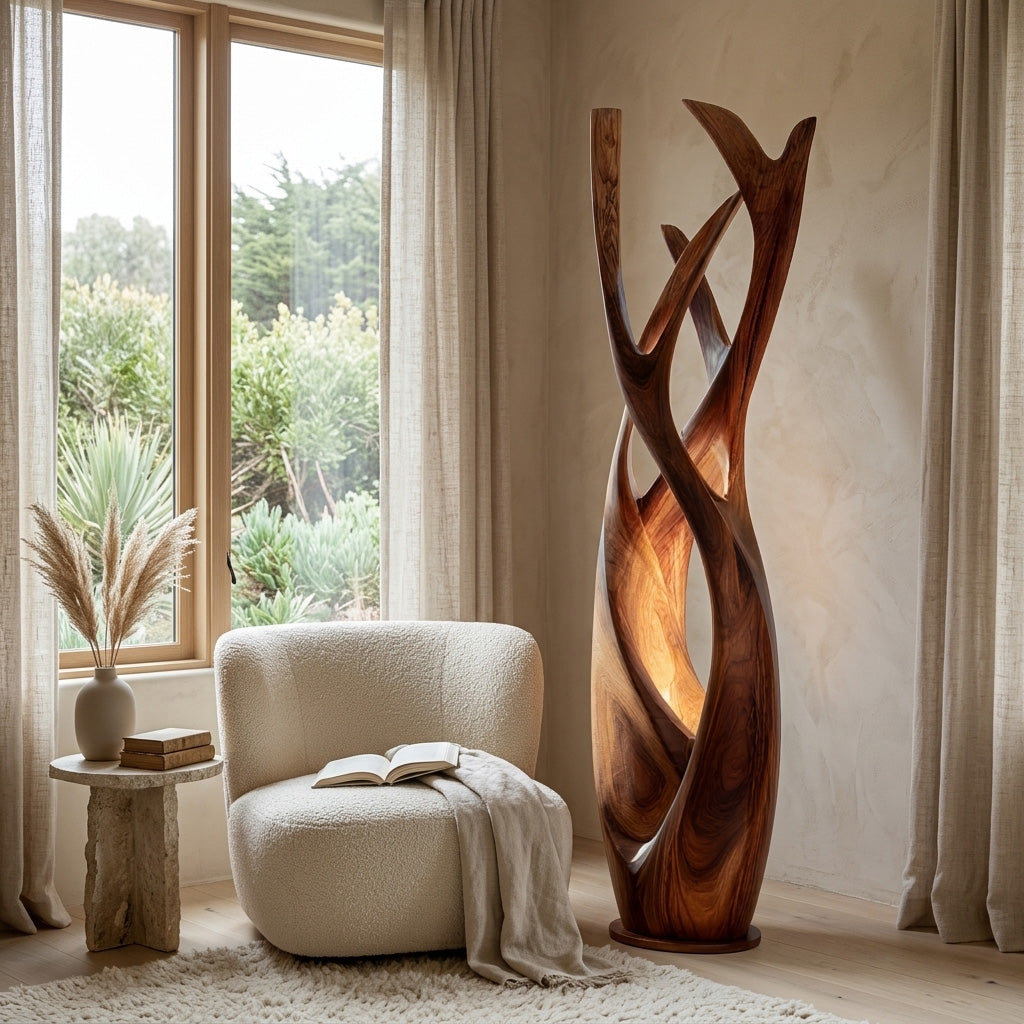 Wooden Floor Lamp For Contemporary Apartment RTTHHNLAM084