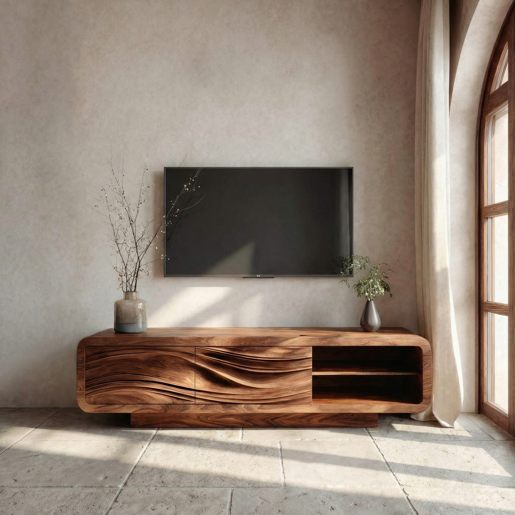Modern Organic Sculpted Sideboard For Living Room RTTHHNSD025