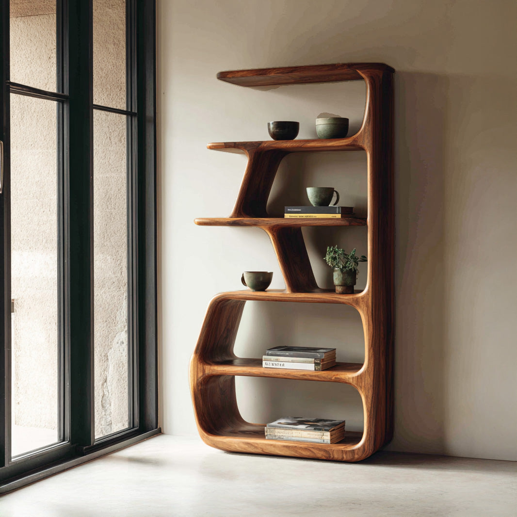 Rustic Wooden Standing Shelf For Apartment Storage RTTHHNSS025