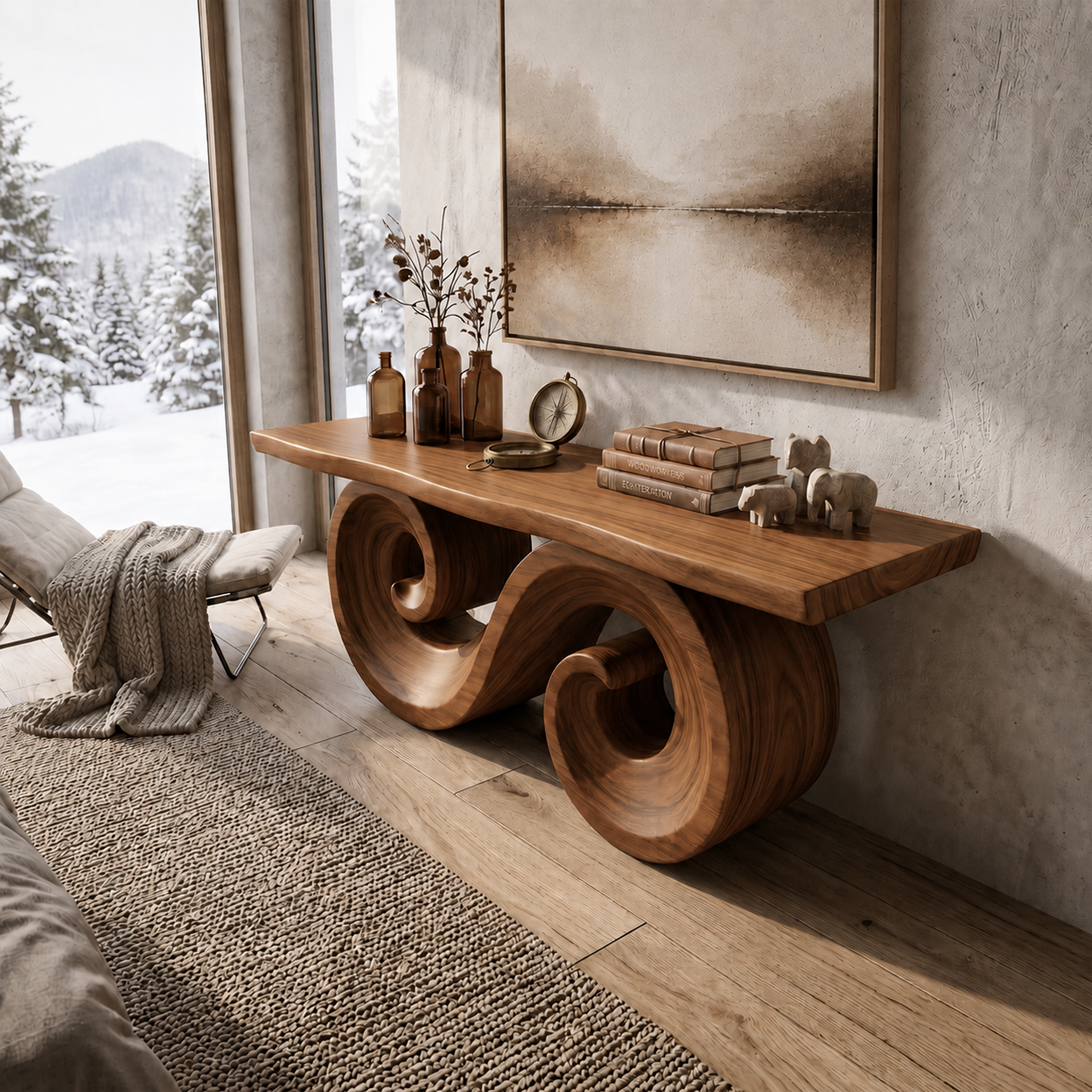 Luxury Wood Sofa Table For Poolside Furniture SILDTTRCS051