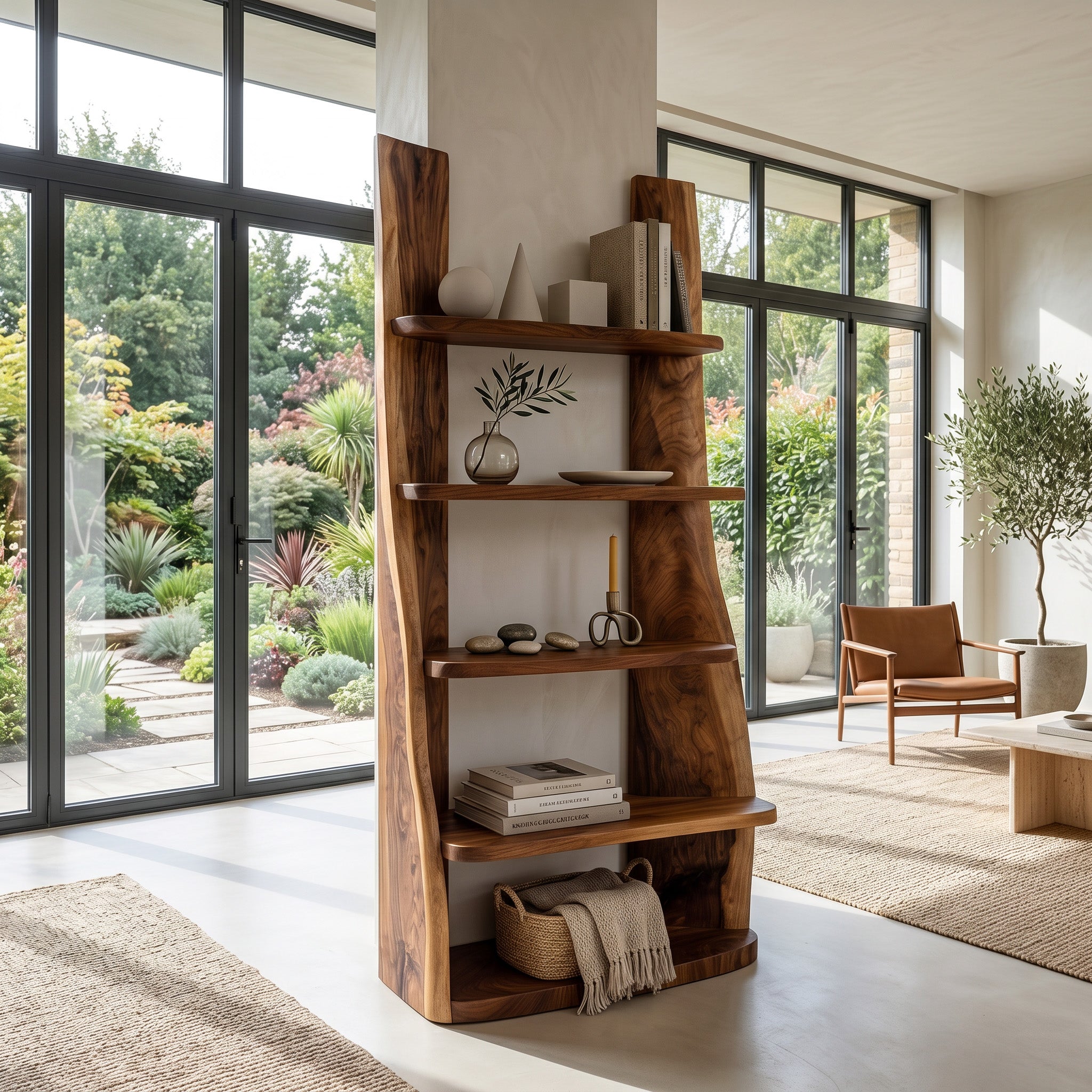Mid Century Wooden Bookshelf For Apartment Living Room RTTHHNSS027
