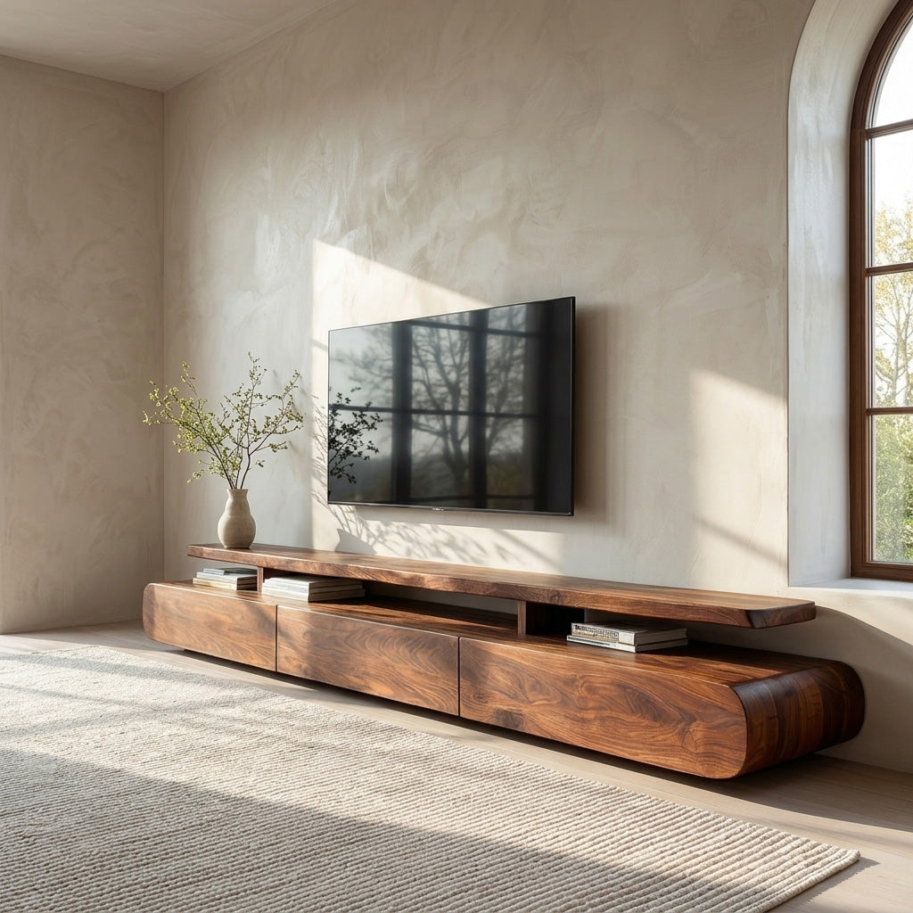 Modern Organic Natural Wood TV Stand For Living Room RTTHHNTVC103