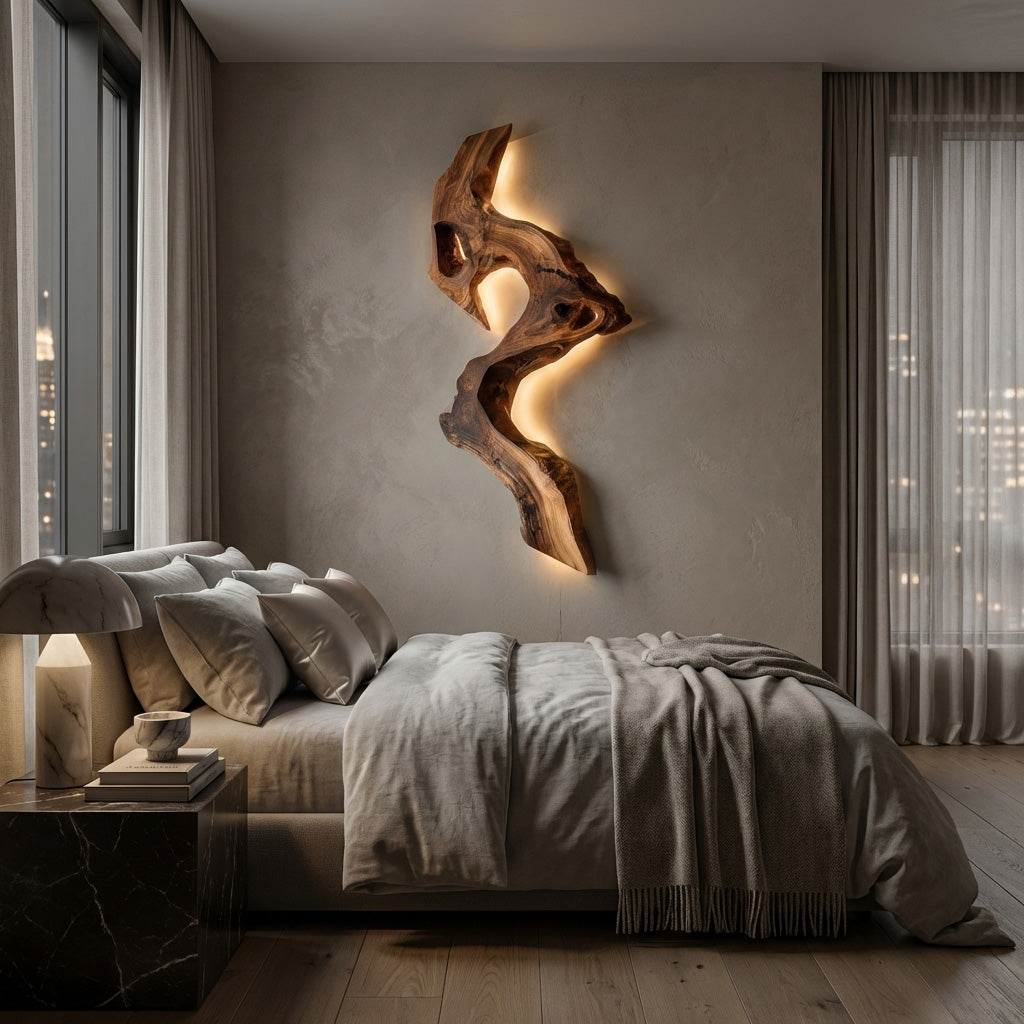 Artistic Solid Wood Wall Light For Modern Interior RTTHHNLAM051