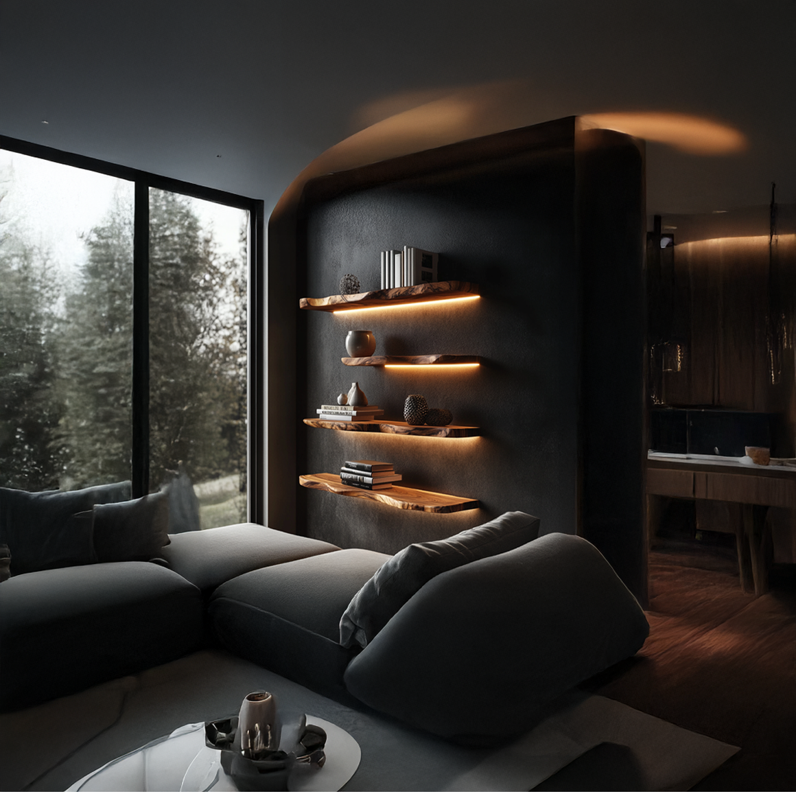 Rustic Floating Wall Shelf Living Room Bedroom Office SINLSAFL191