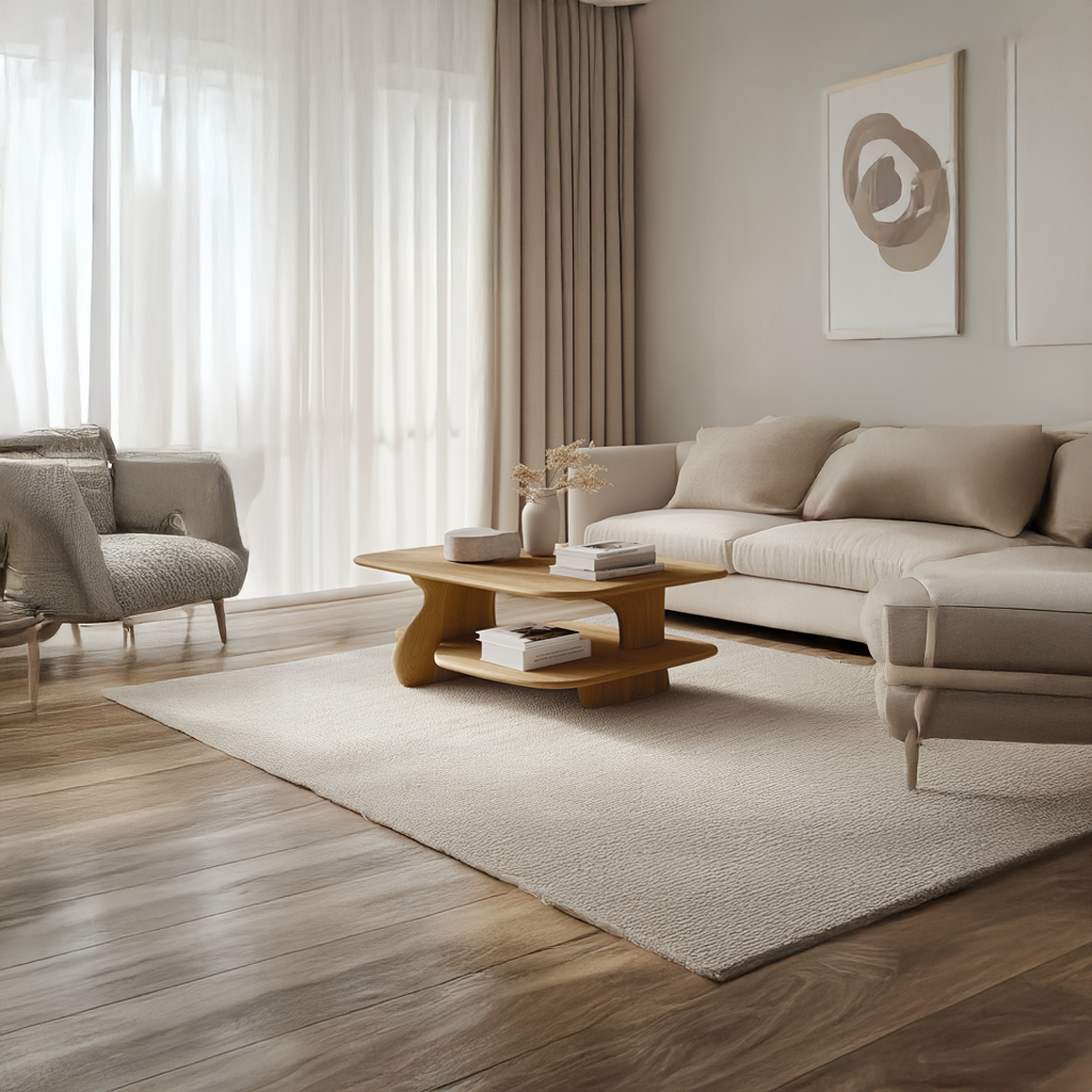 Scandinavian Curved Coffee Table Living Room Studio Room SINLSACF230