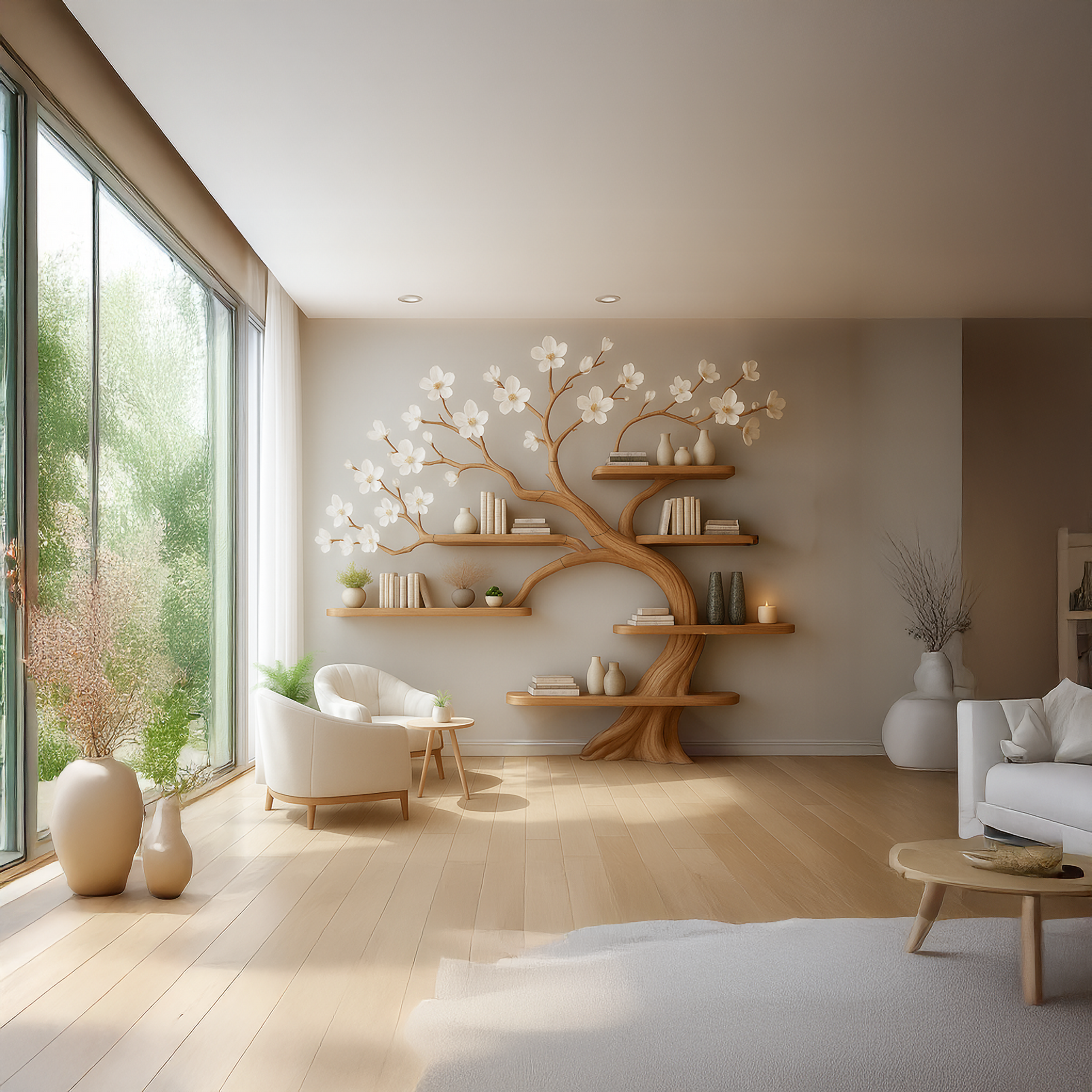 Rustic Tree Branch Shelf Nursery Kids Room SINLSATB227