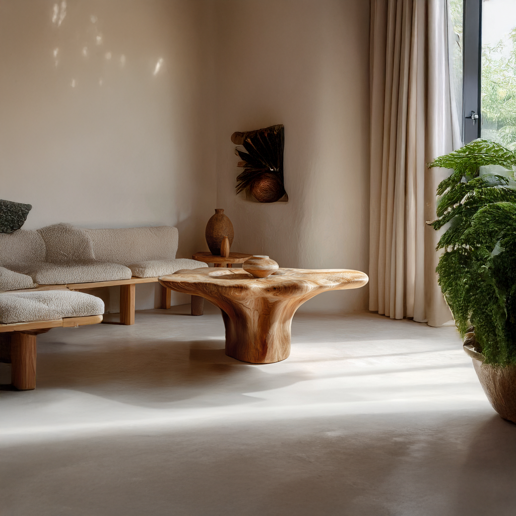 Rustic Mushroom Coffee Table Sitting Room SINLSACF032