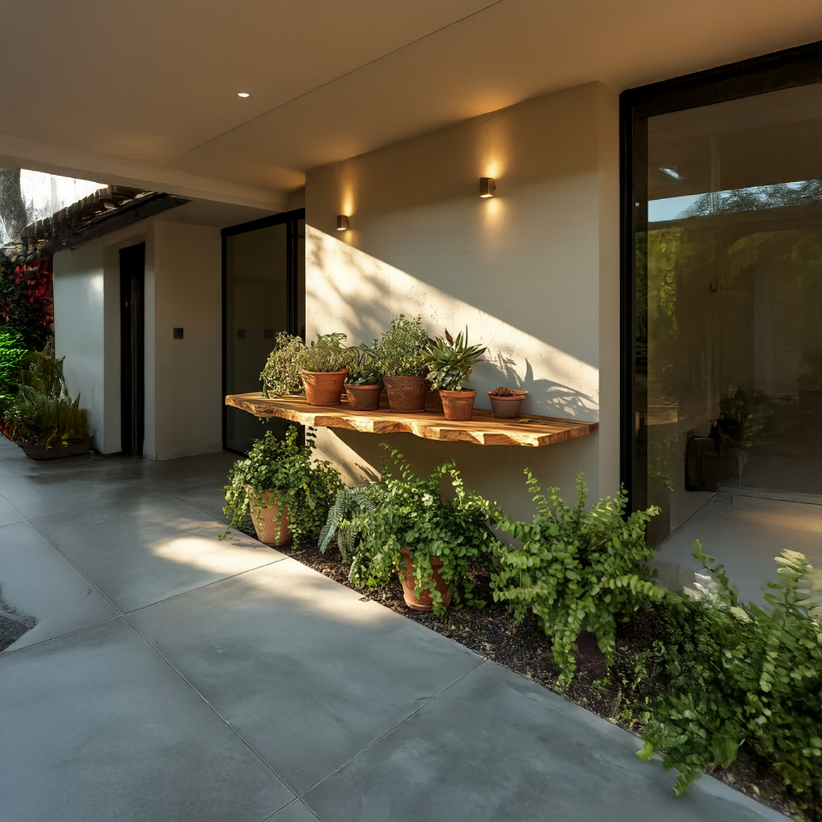 Rustic Live Edge Wall Shelf Entryway Or Garden Room SINLSAFL280