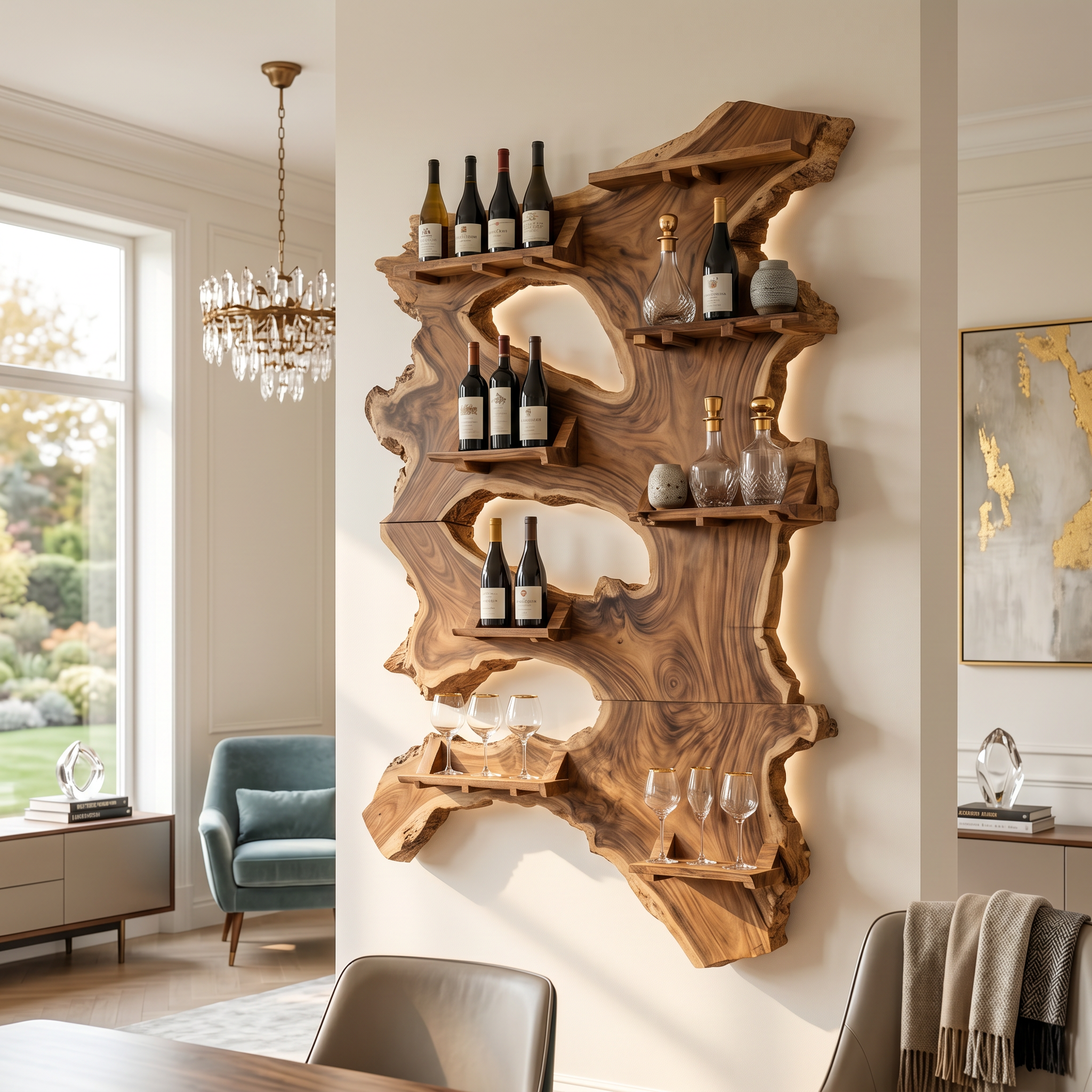 Farmhouse Wine Rack For Furniture Functional Decor SILDTTRWH028