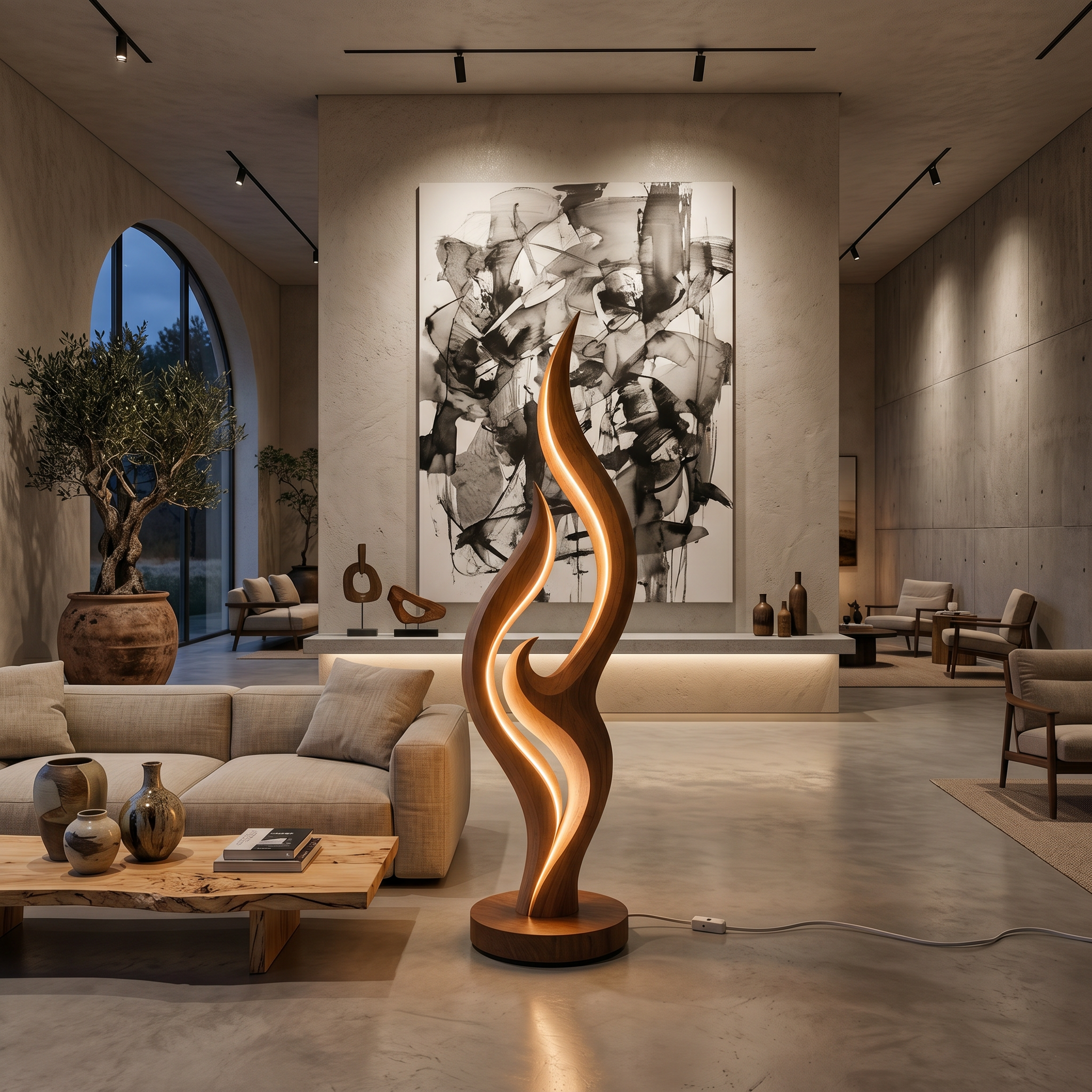 Contemporary Double Wave Lamp For Lounge Area SILDTTNLAM038
