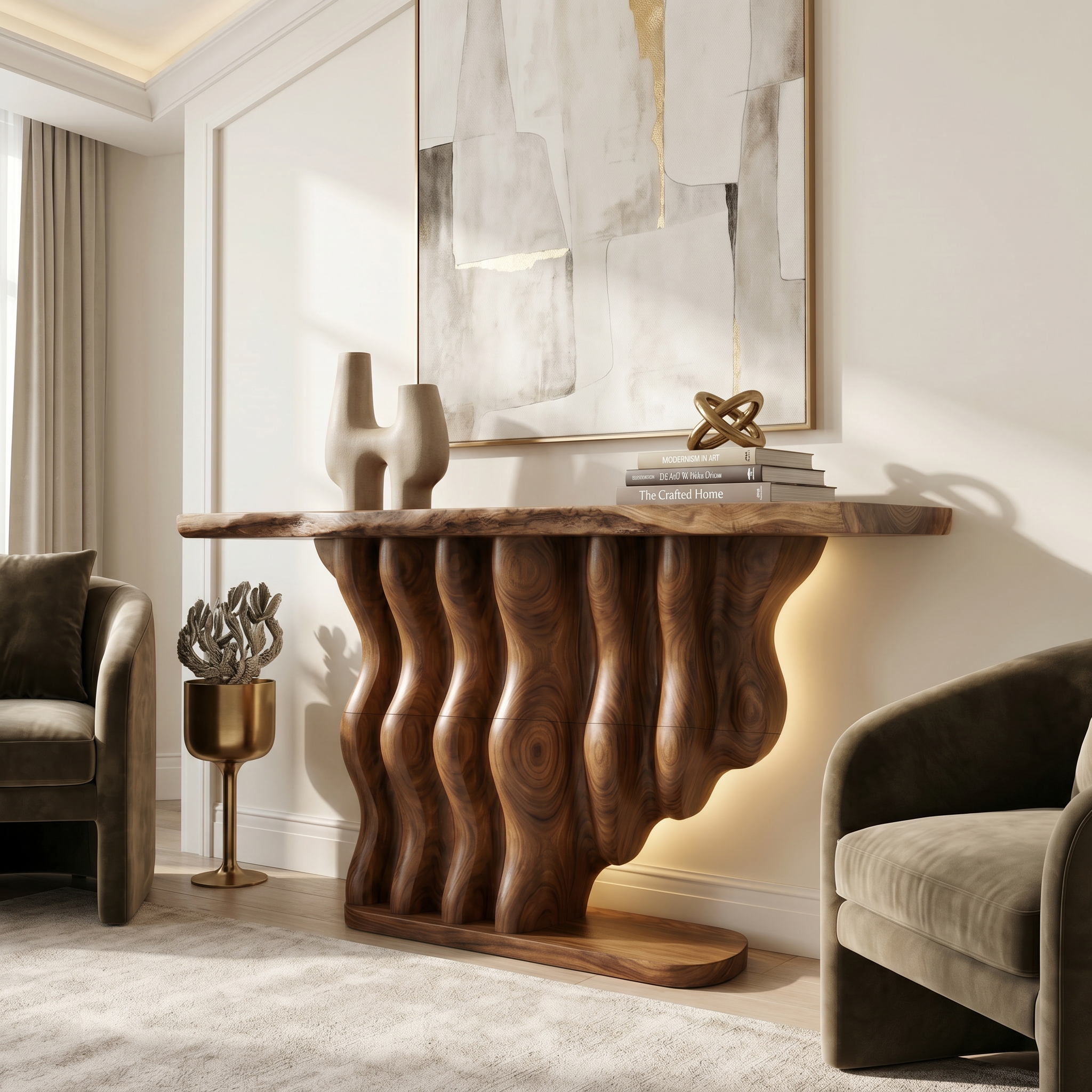 Coastal Infinity Base Console Table Beach House SILDTTRCS096