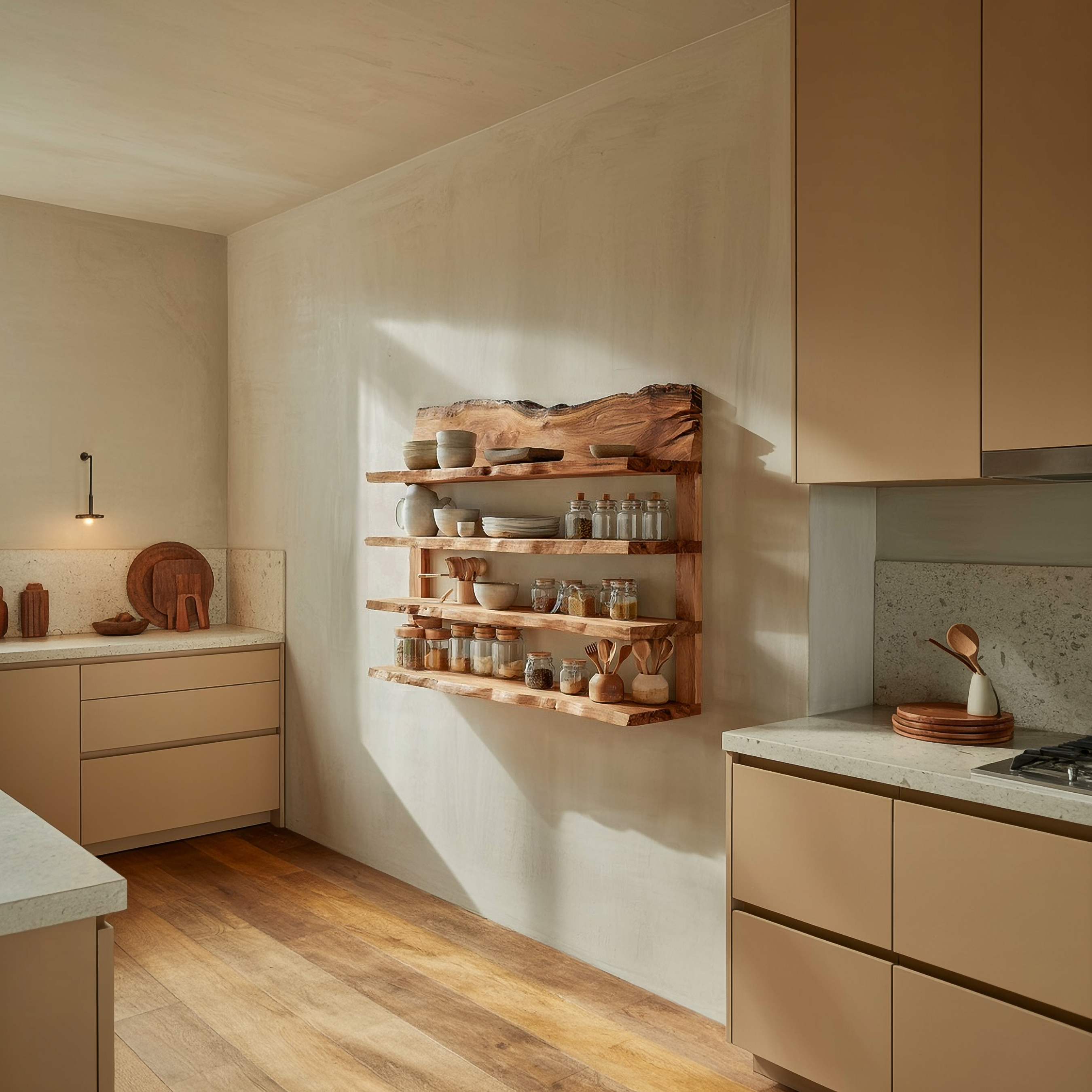 Rustic Wall Mounted Storage Shelf For Kitchen And Dining Room SINLSAKC003