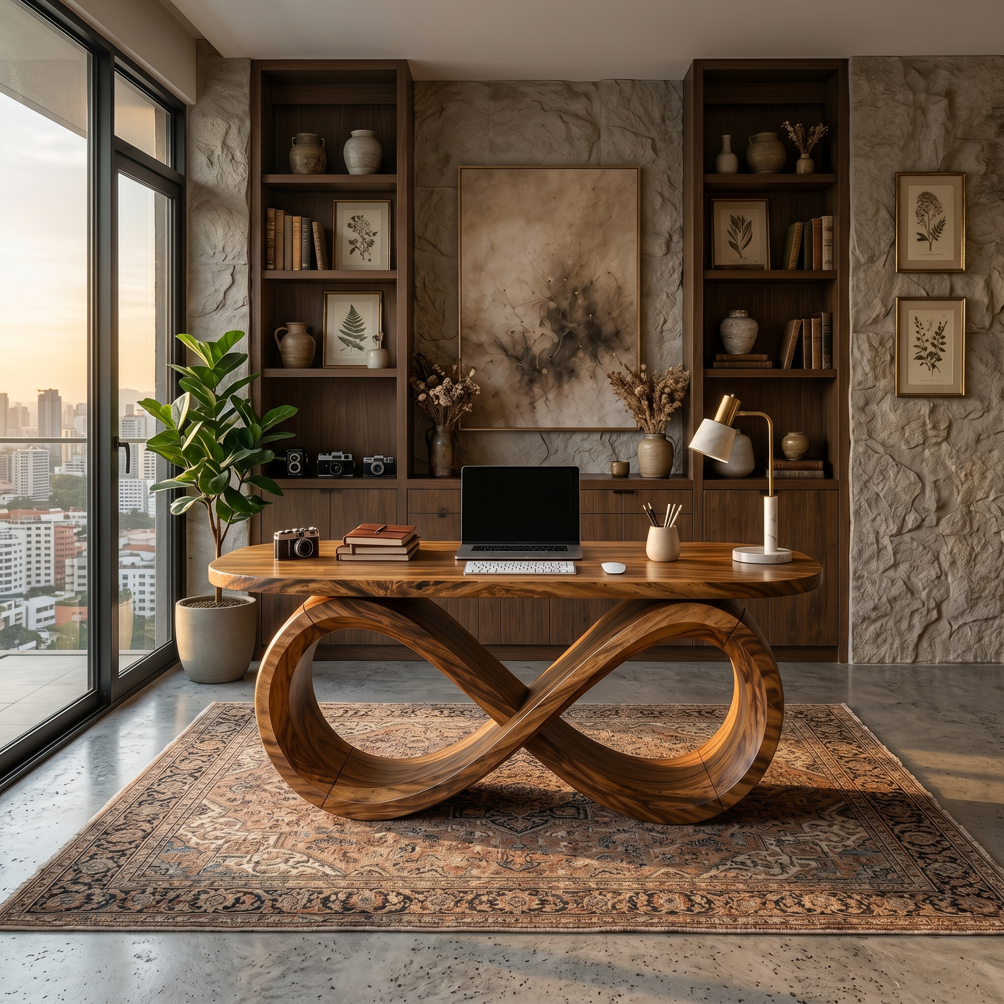 Luxury Infinity Base Executive Desk Designer Office SILDTTRDE023