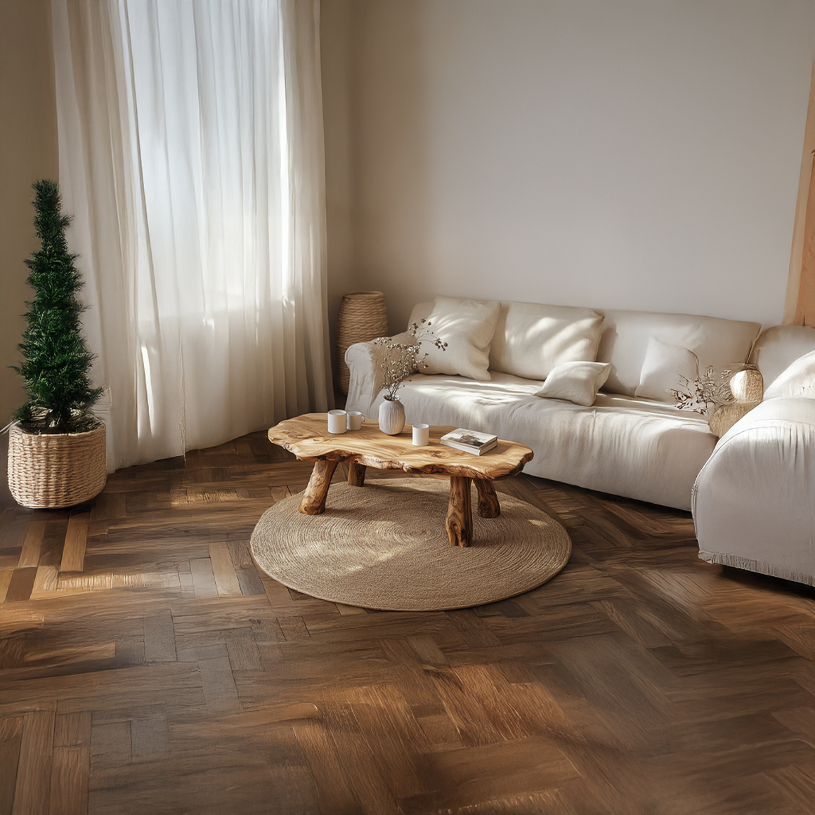 Rustic Live Edge Accent Coffee Table Living Room Family Room SINLSACF217