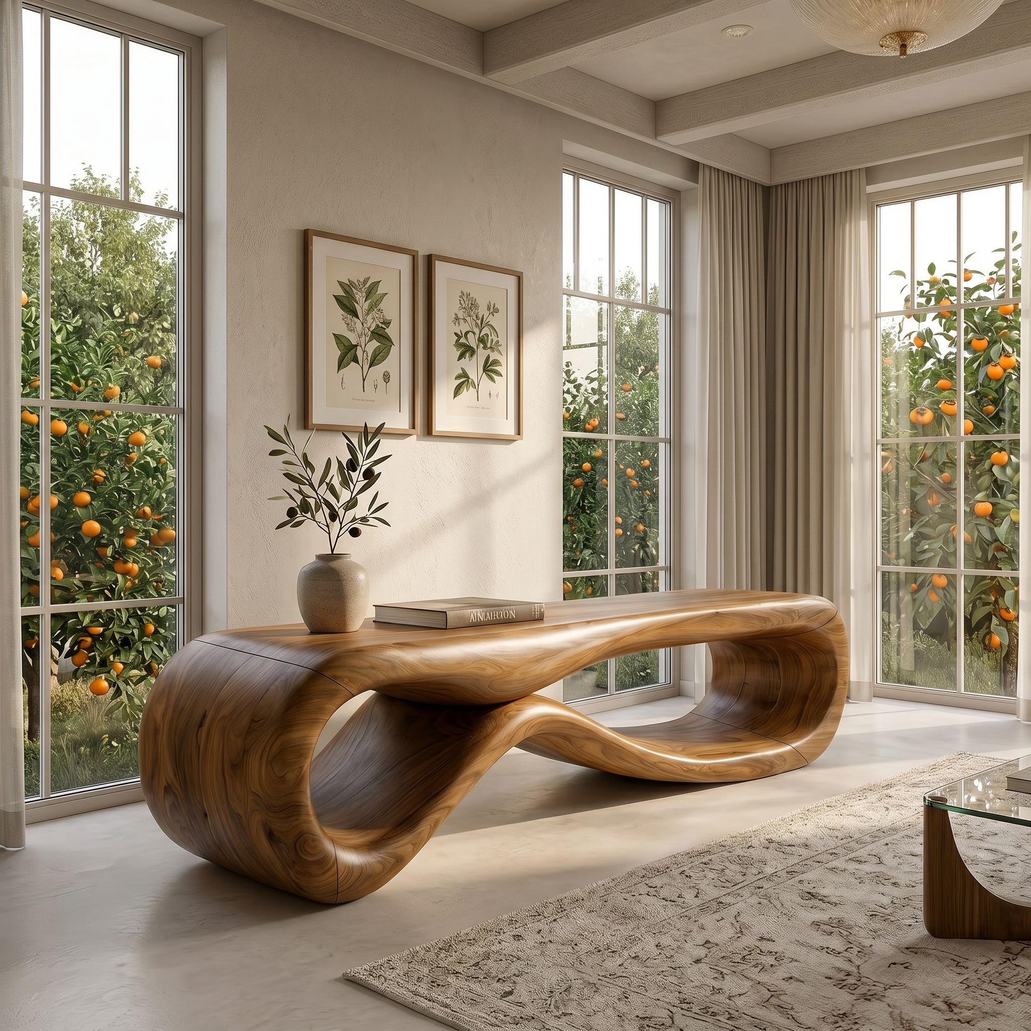 Organic Sculptural Bench Coastal Residence SILDTTRBEN067