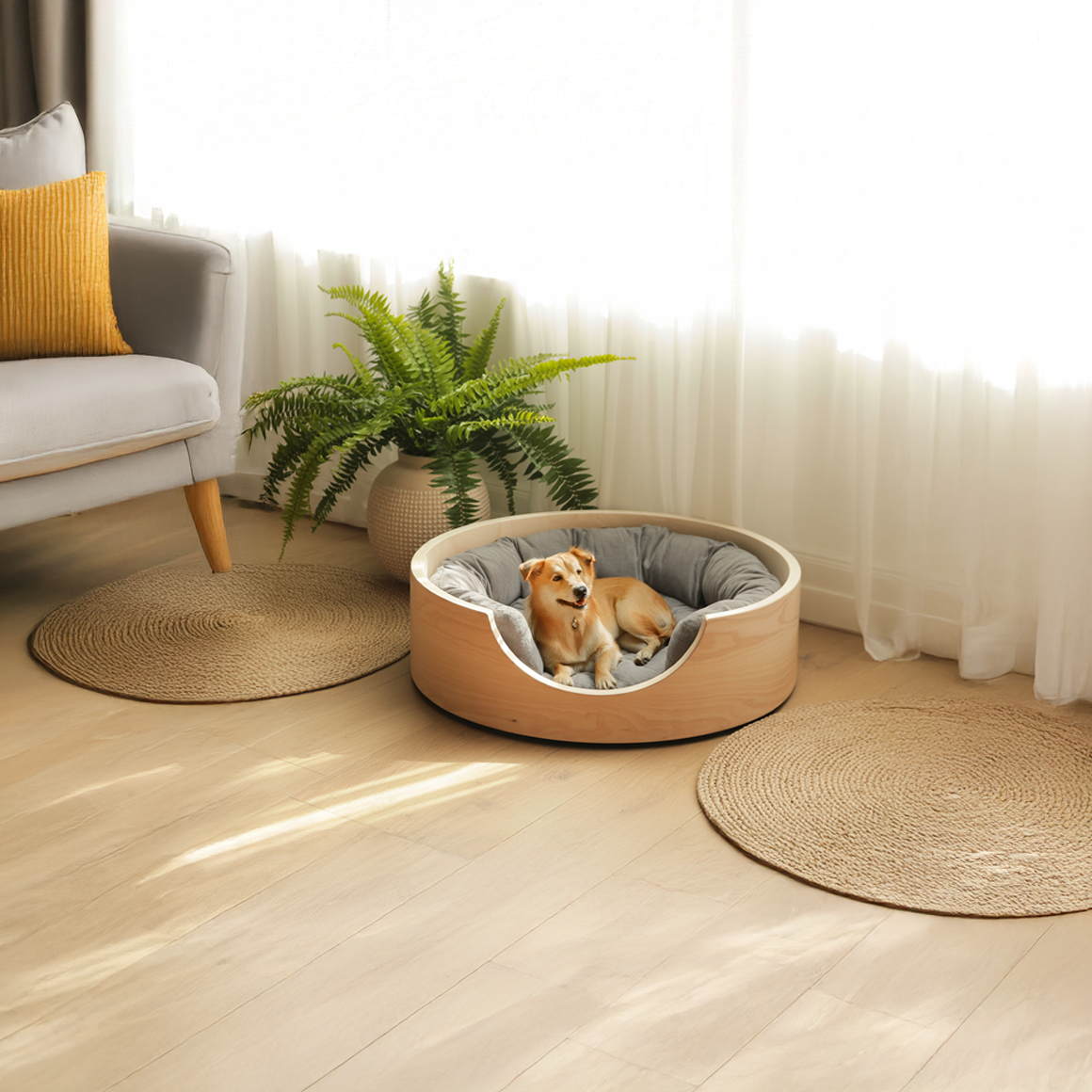Japandi Minimal Pet Lounge Bed For Bedroom Or Living Space SINLSAPB002
