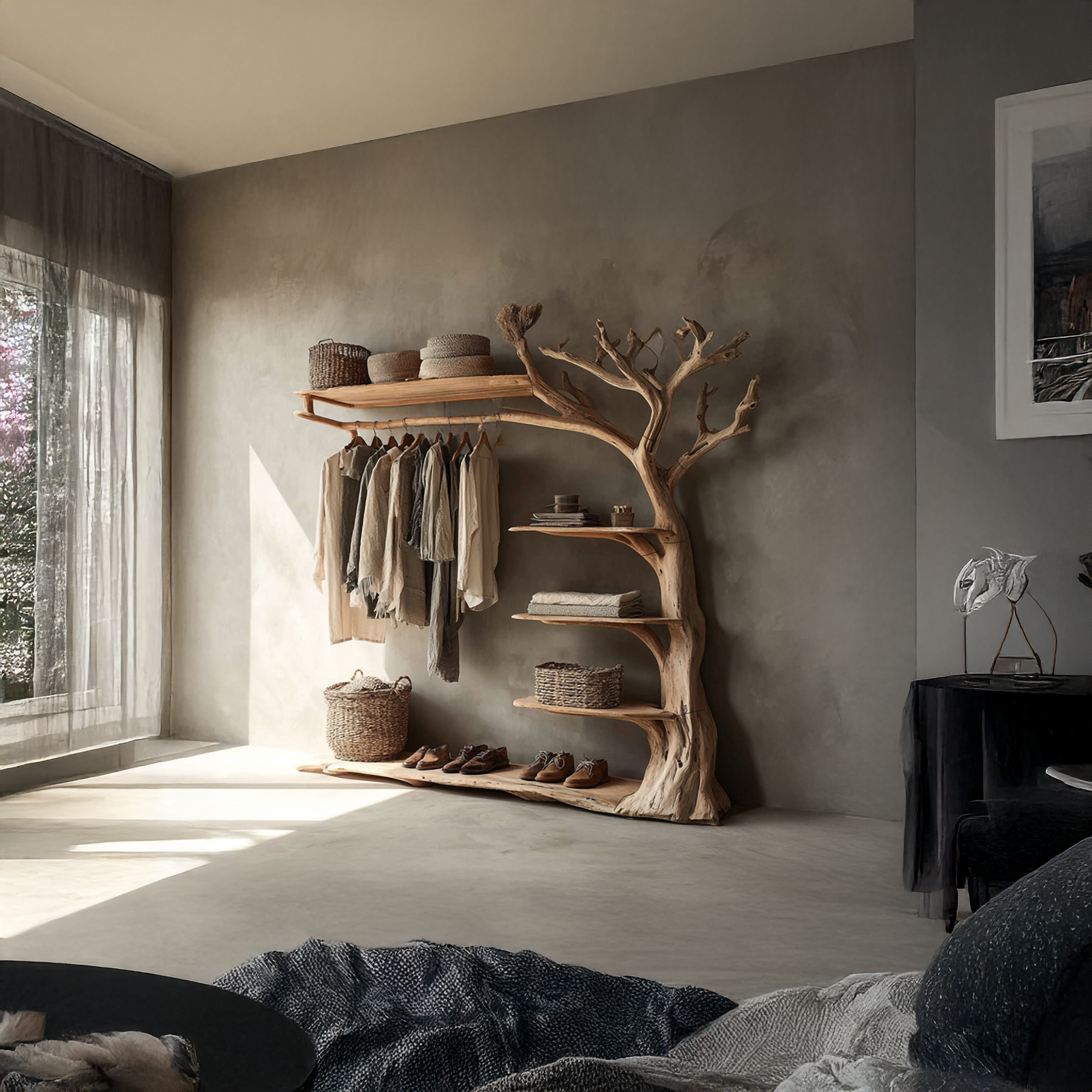 Midcentury Tree Coat Rack Entryway SINLSATB215