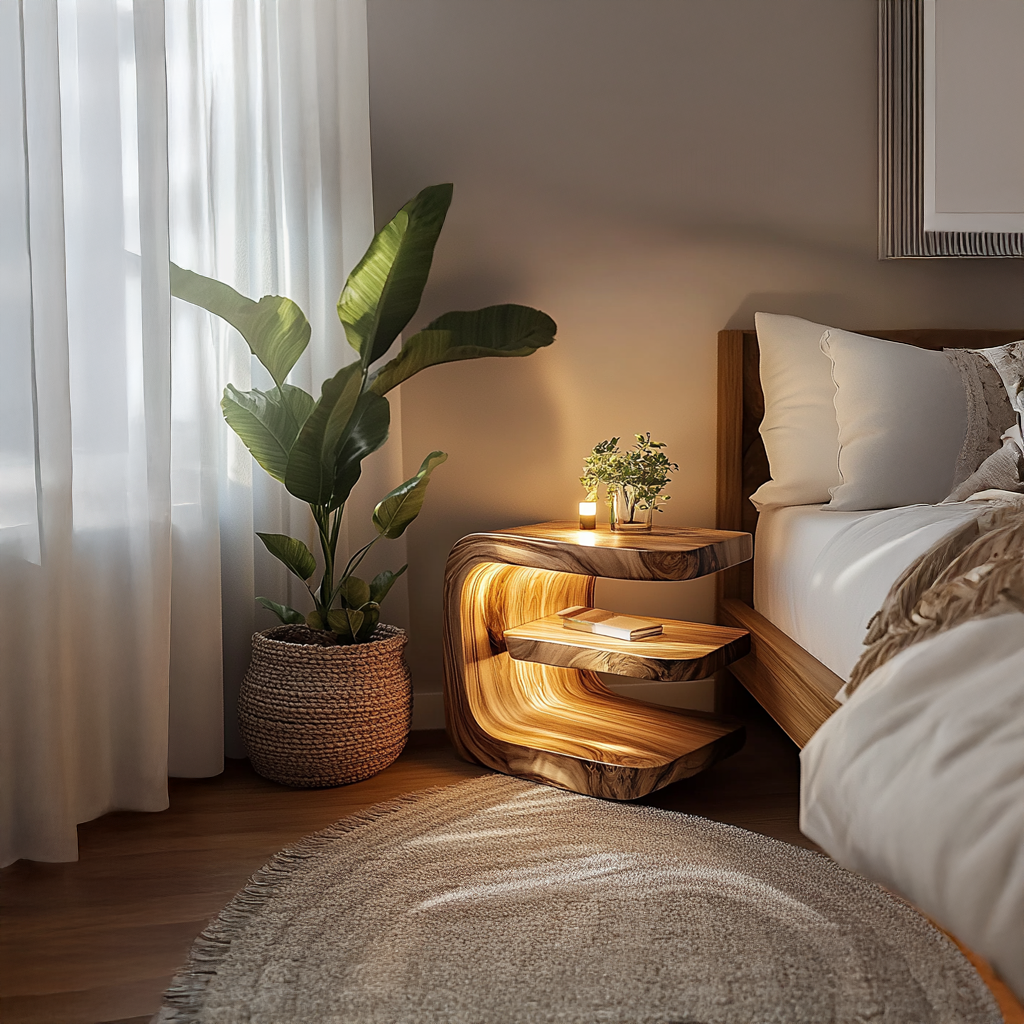 Mid Century Nightstand Bedroom SINLSABT001