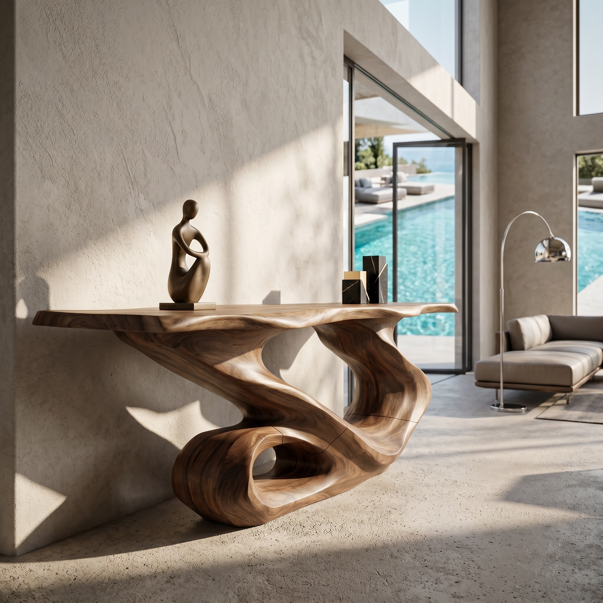 Rustic Live Edge Console Table Modern Residence SILDTTRCS085