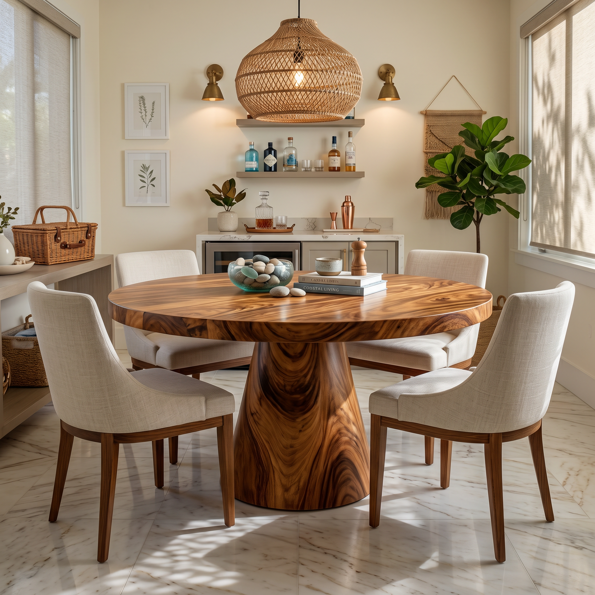Luxury Round Center Table For Wine Dining Room SILDTTRDN081