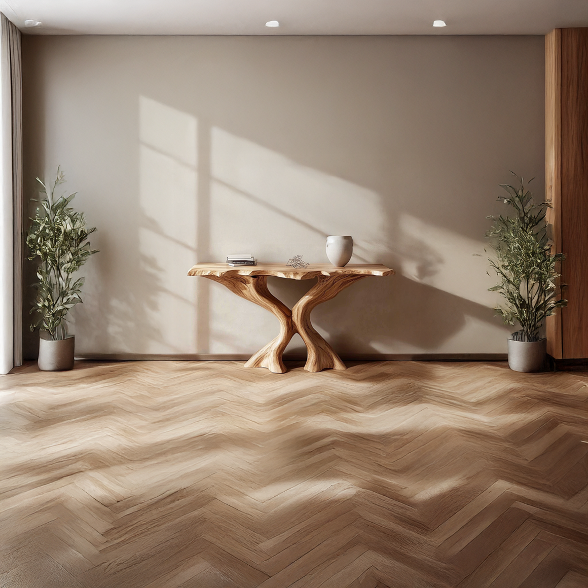 Rustic Live Edge Console Table Handmade Solid Wood For Entryway SINLSACS318