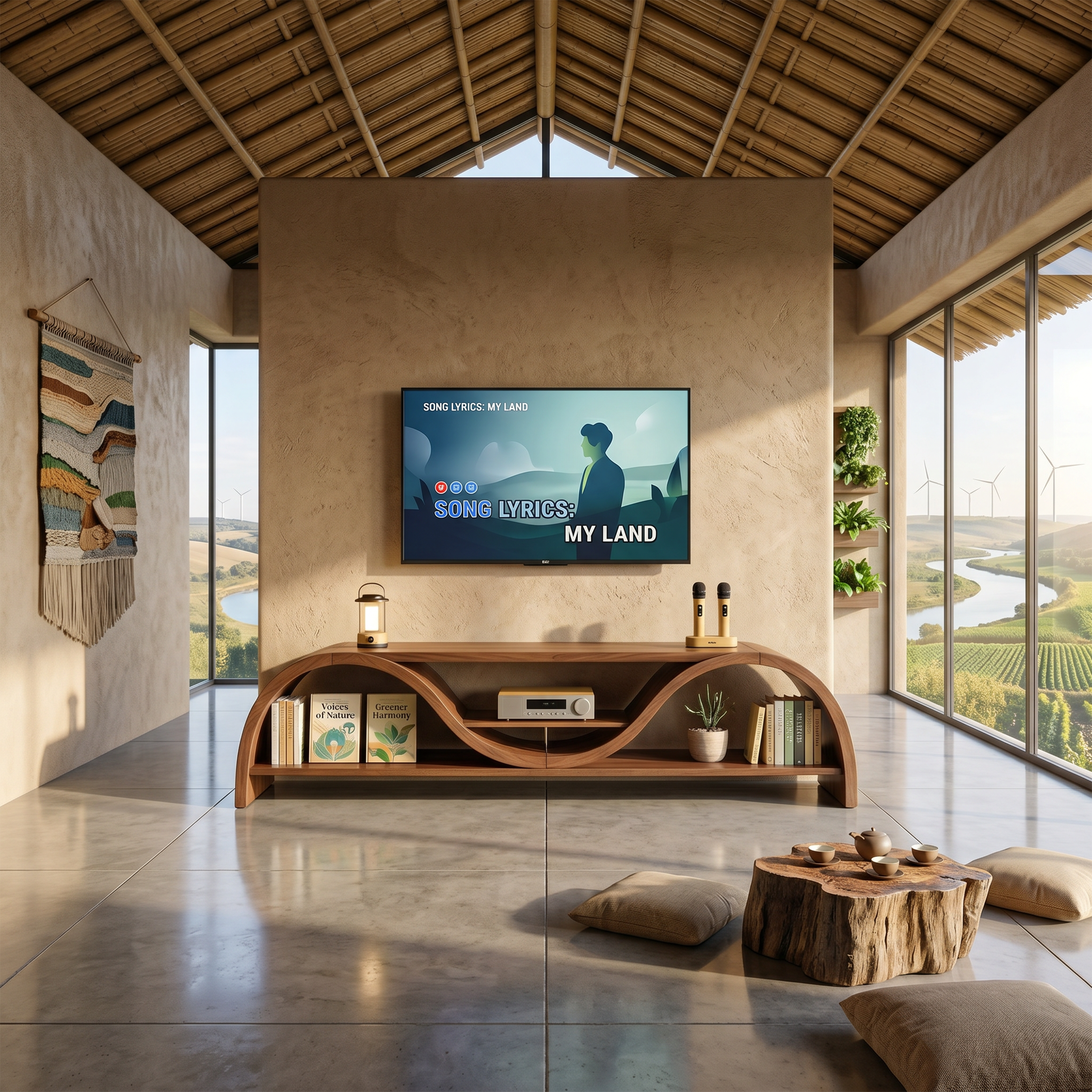Contemporary Organic TV Stand For Entertainment Interior SILDTTNTVC139