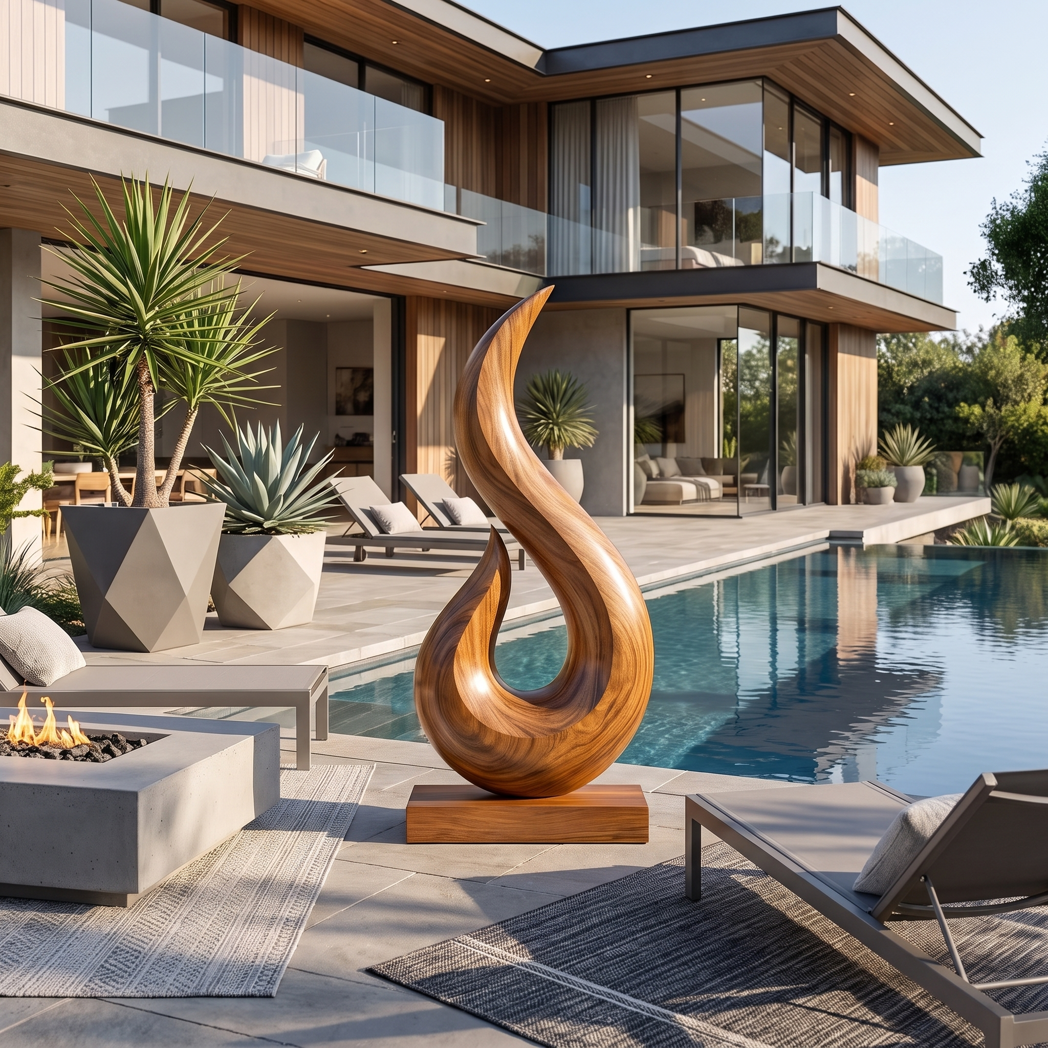 Handcrafted Abstract Sculpture For Outdoor Wall Design SILDTTRAS010