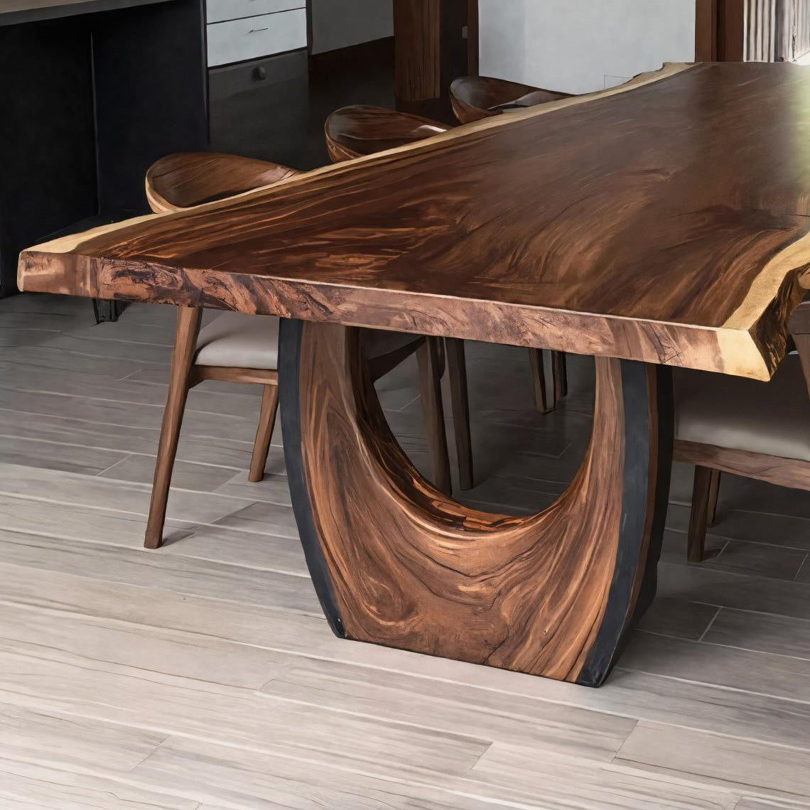Handcrafted Live Edge Dining Table For Dining Room Decor RTTHHNDN005