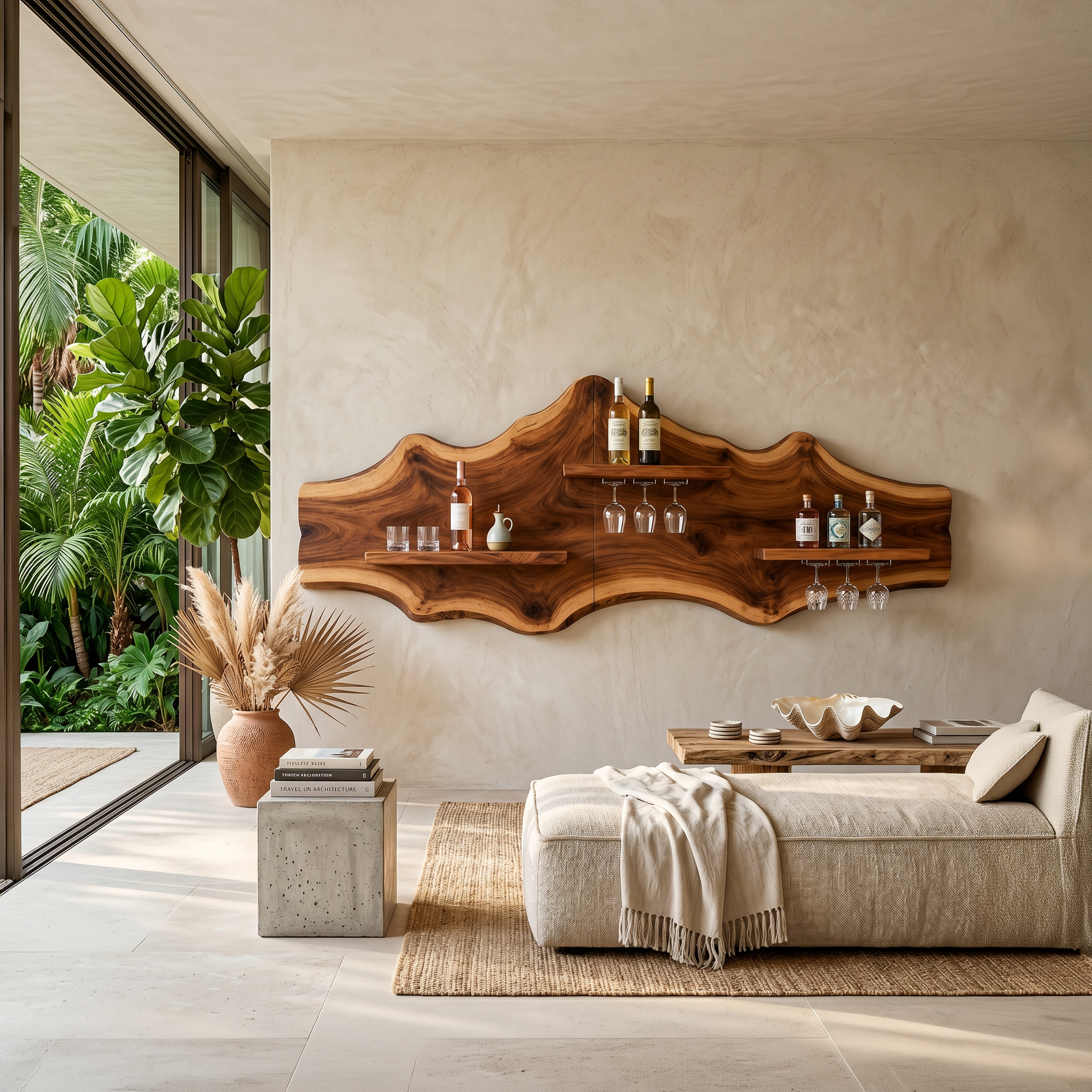 Modern Wall Mounted Wine Rack Shelf For Dining Room SILDTTNWH017