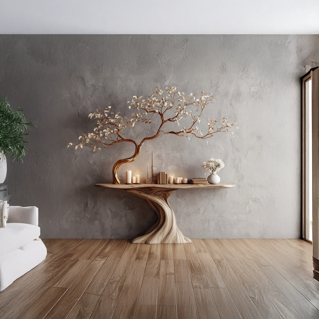 Midcentury Tree Console Table Entryway SINLSACS113