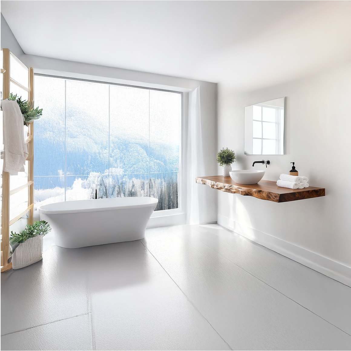 Mid Century Bathroom Vanity Shelf Organic Wood Bathroom Interior SINLSABRV227