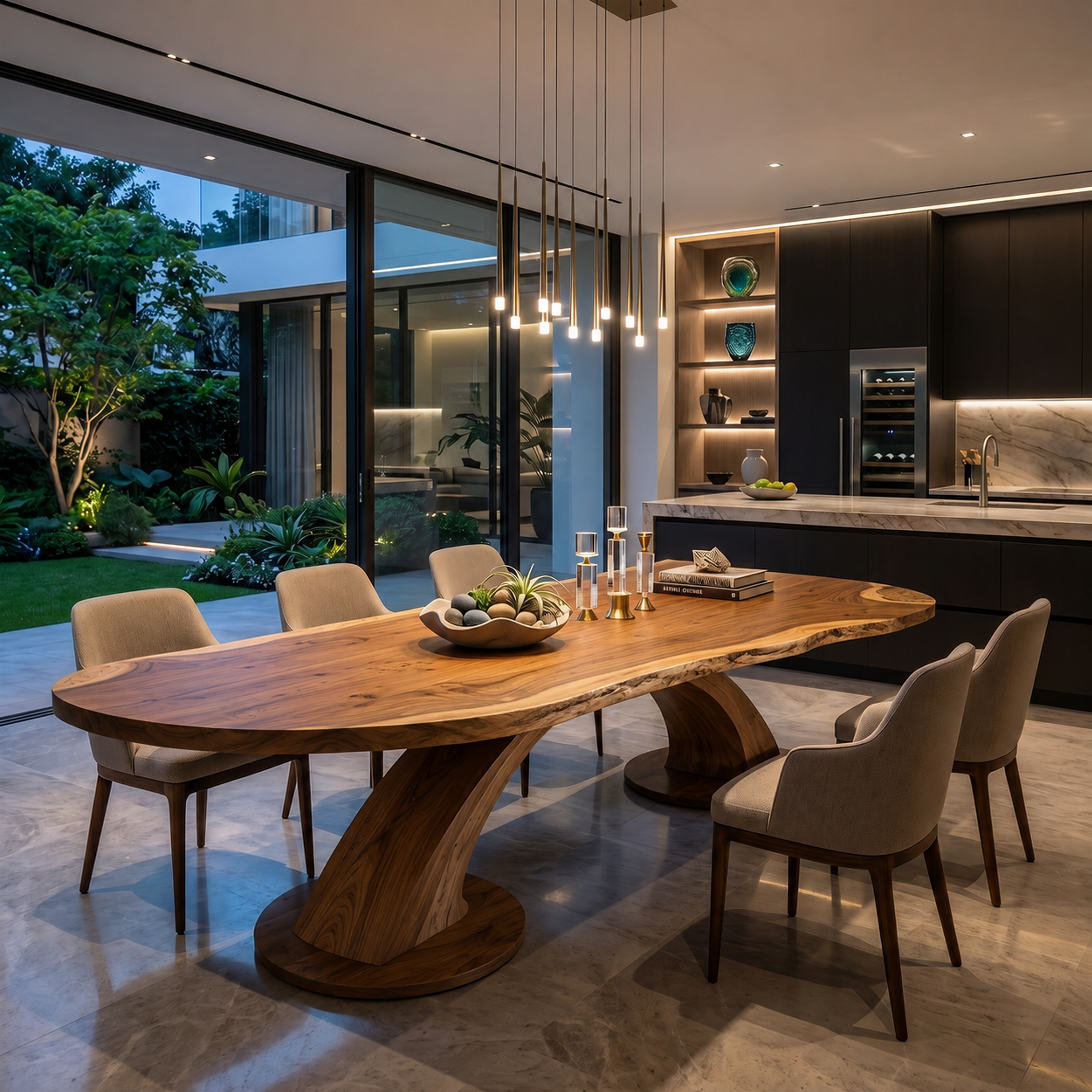 Organic Statement Table For Luxury Dining Room SILDTTRDN067