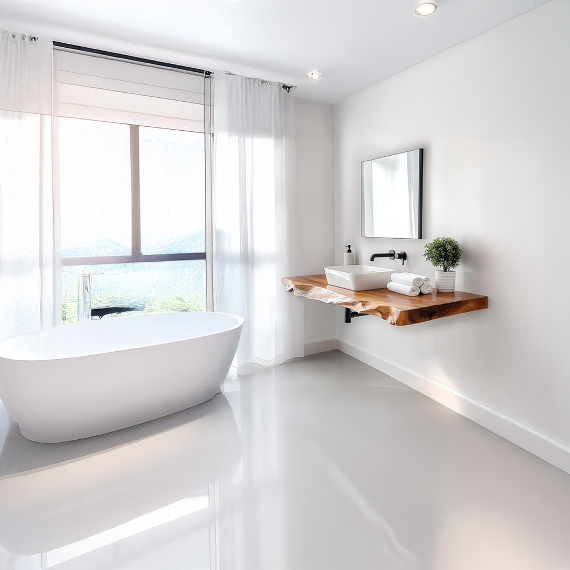 Rustic Bathroom Vanity Shelf Floating Wood Bathroom Setup SINLSABRV229