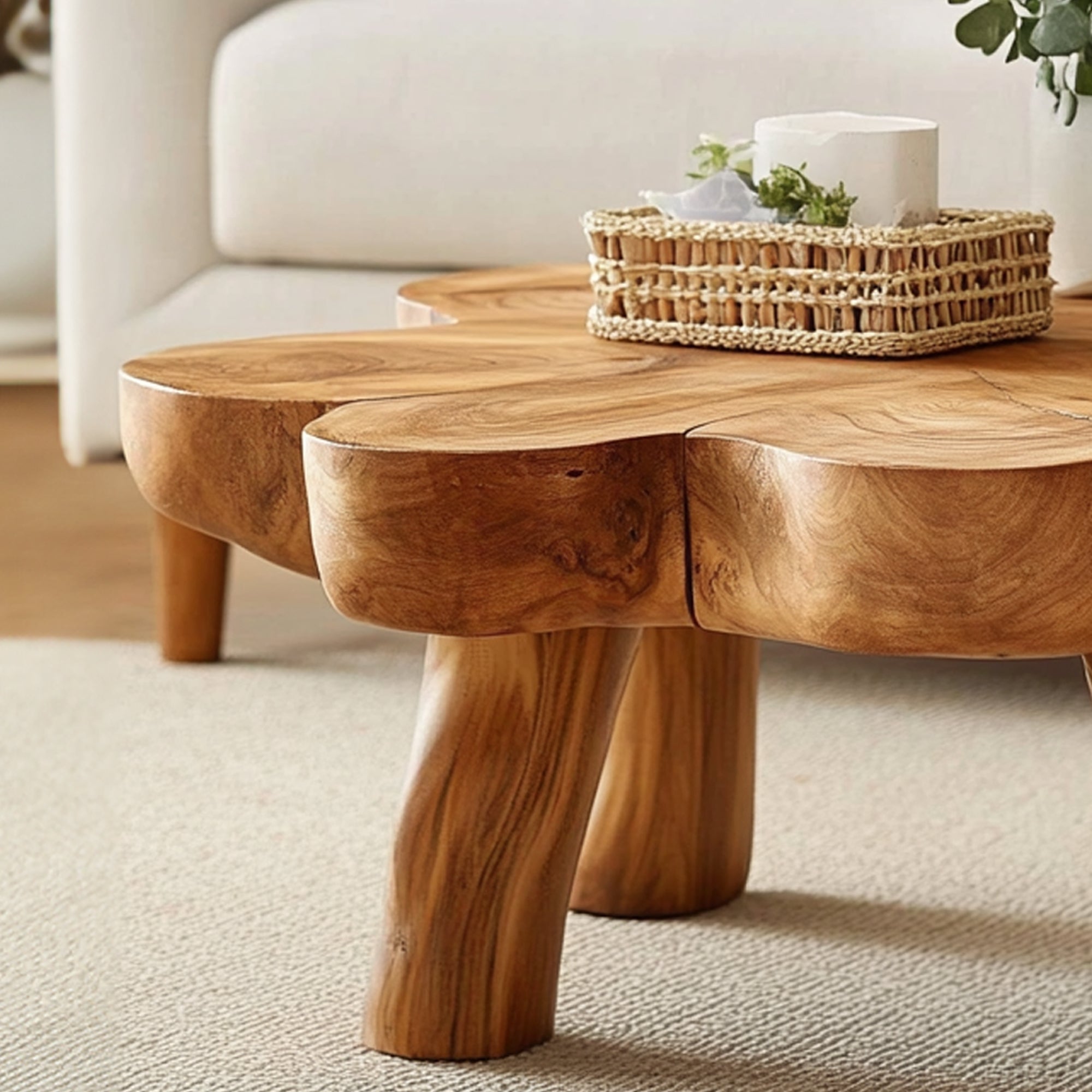 Handcrafted Coffee Table With Solid Wood Elegance SILDTCF004
