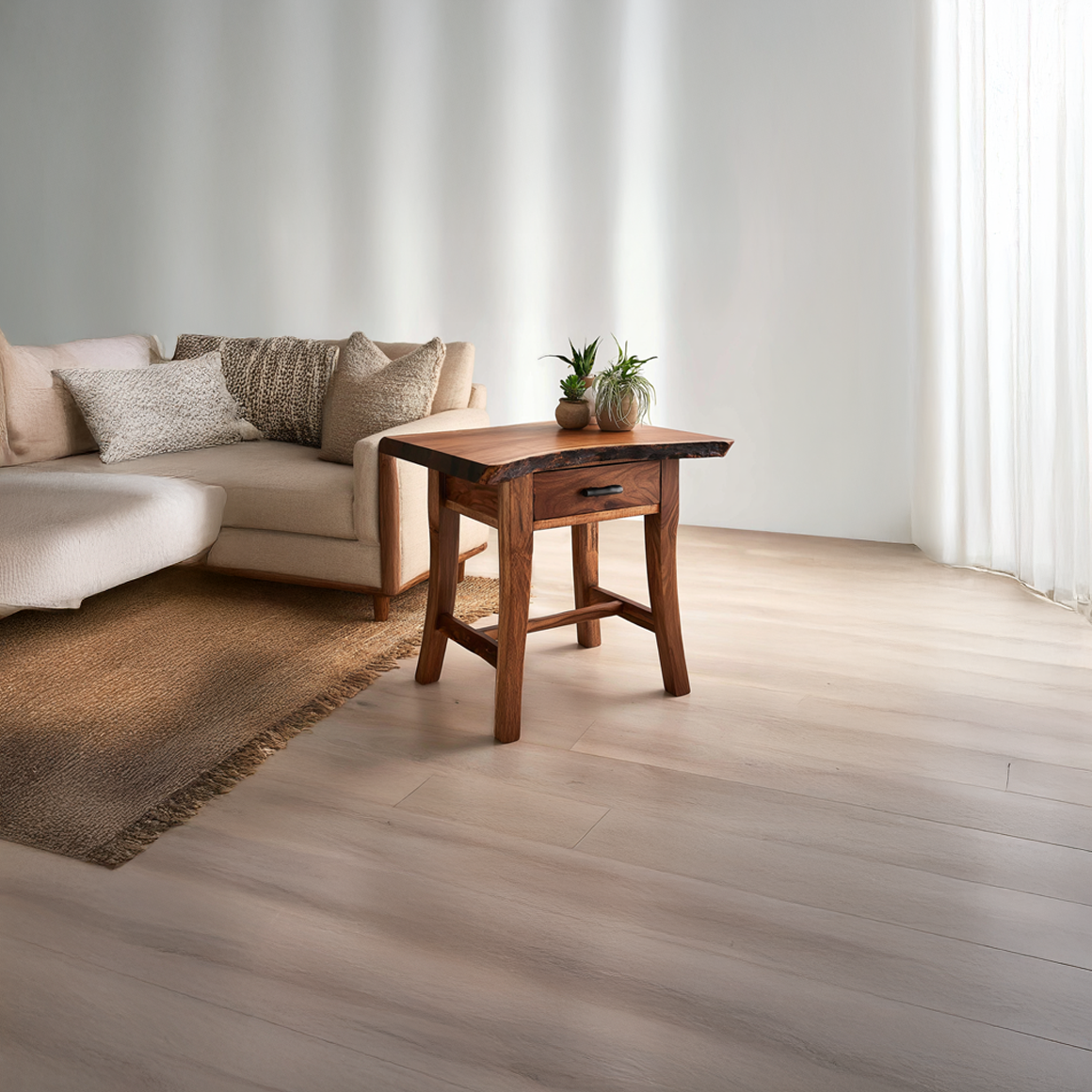 Rustic End Table Living Room Storage SINLSABT100